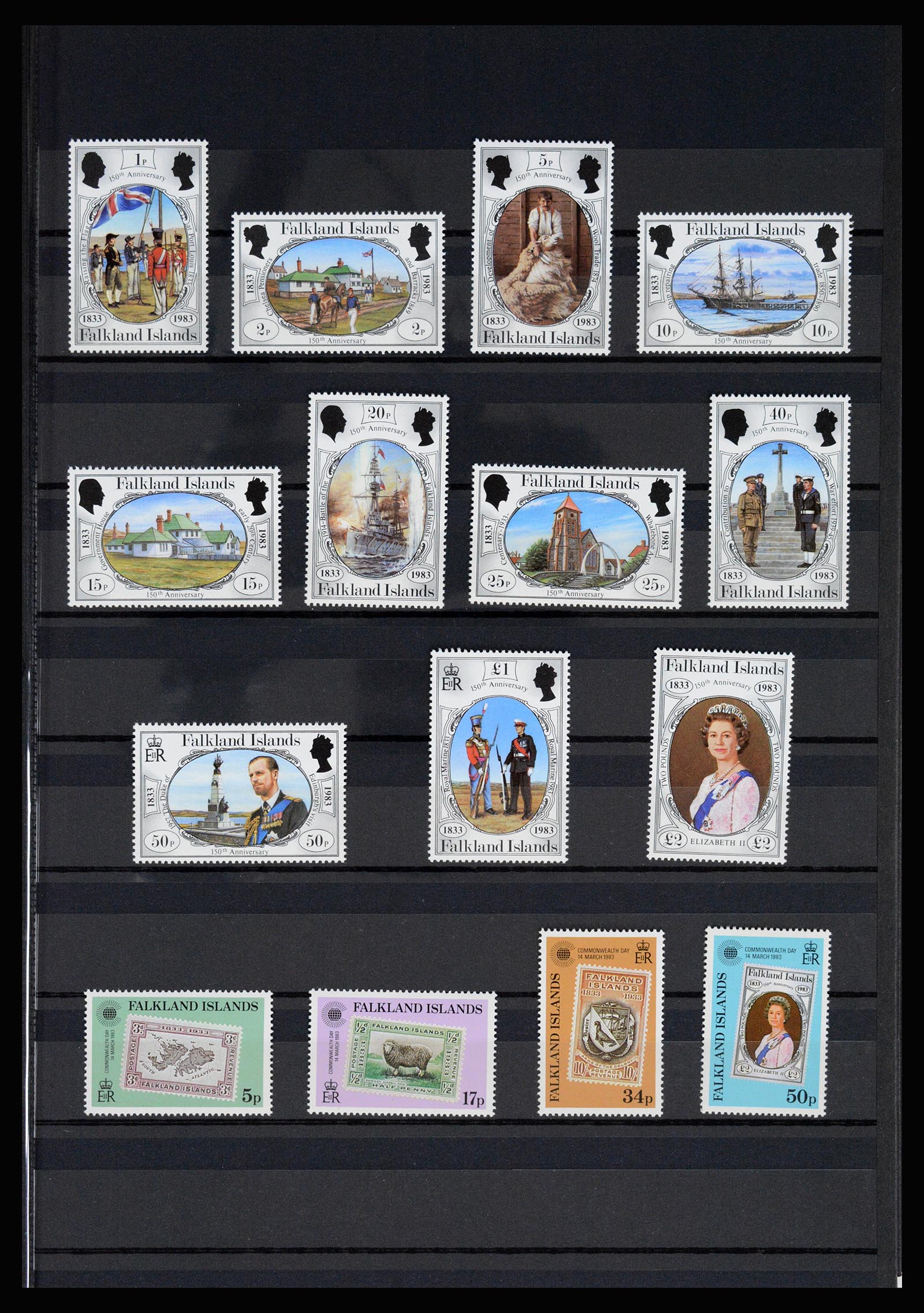 36784 019 - Postzegelverzameling 36784 Falkland Eilanden 1895-1997.