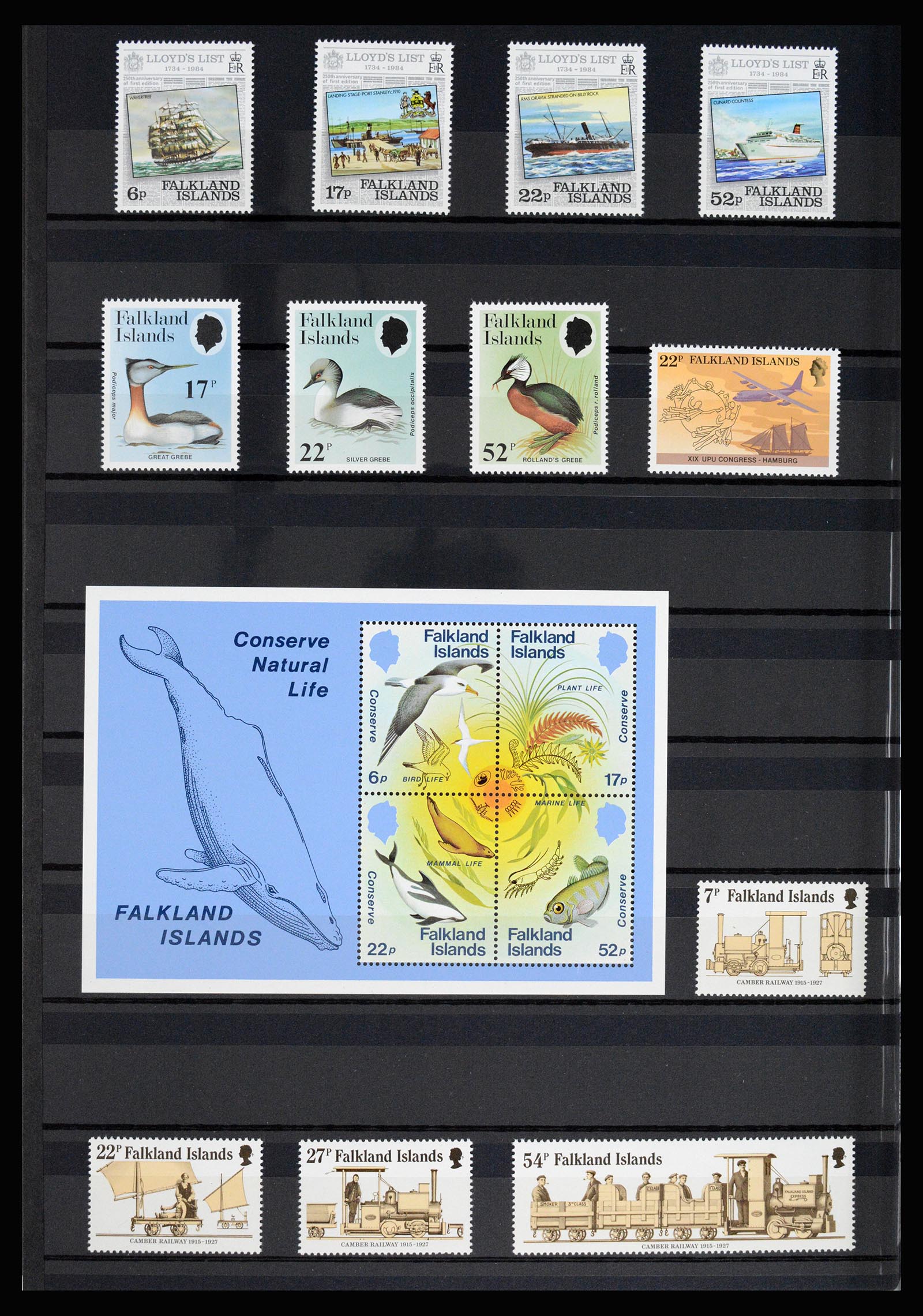 36784 022 - Postzegelverzameling 36784 Falkland Eilanden 1895-1997.