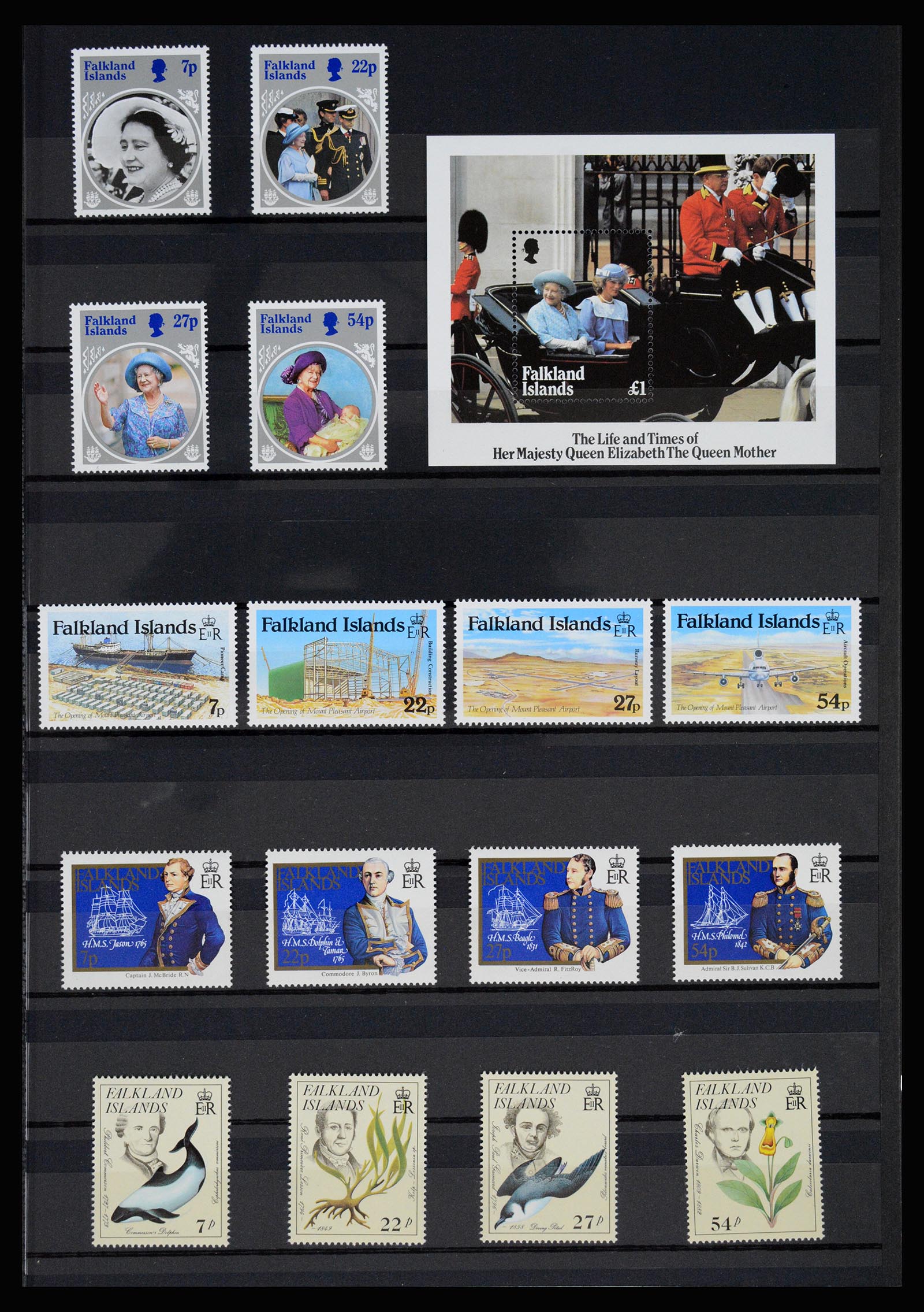 36784 023 - Postzegelverzameling 36784 Falkland Eilanden 1895-1997.