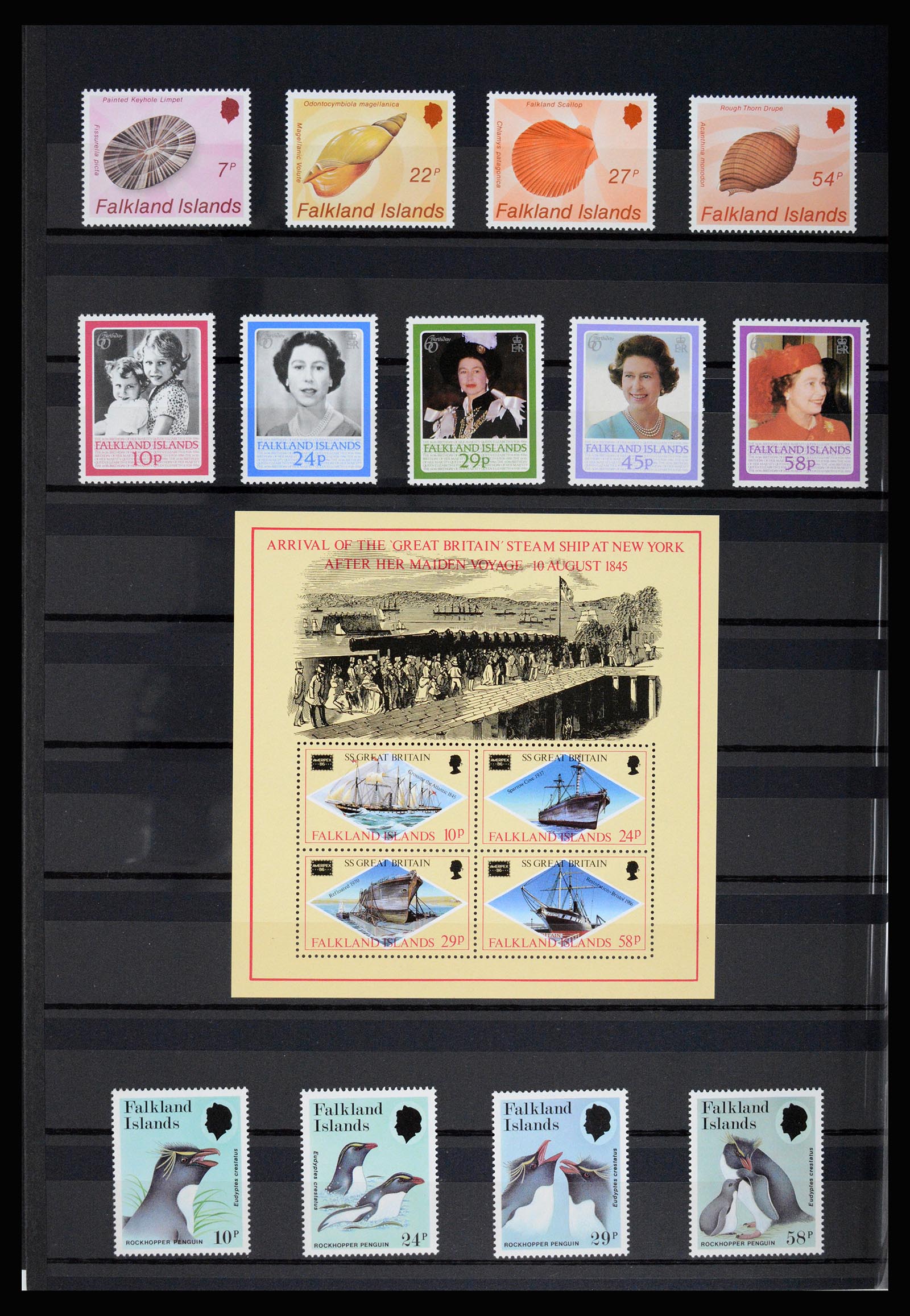 36784 024 - Postzegelverzameling 36784 Falkland Eilanden 1895-1997.