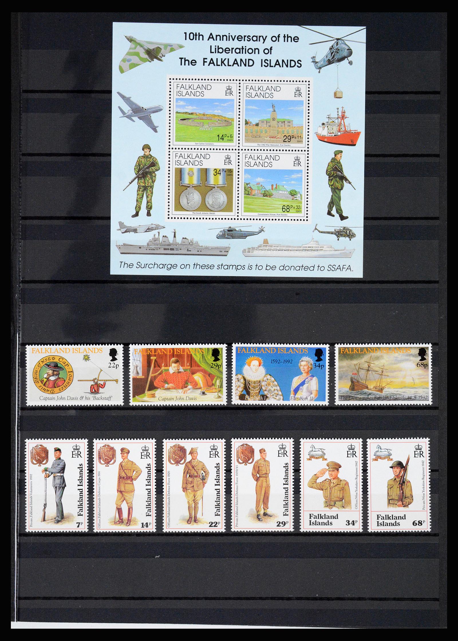 36784 031 - Postzegelverzameling 36784 Falkland Eilanden 1895-1997.
