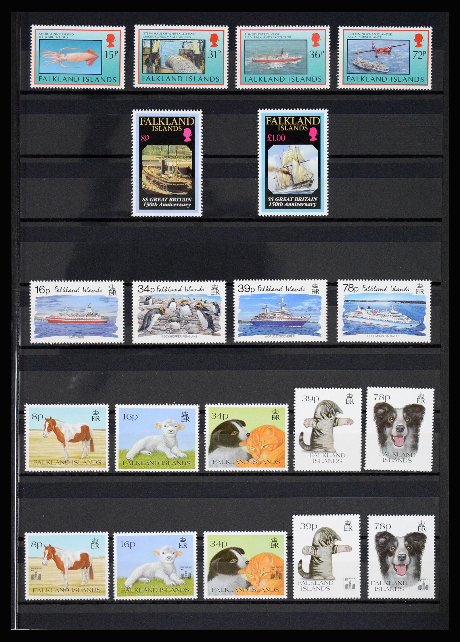 36784 033 - Postzegelverzameling 36784 Falkland Eilanden 1895-1997.
