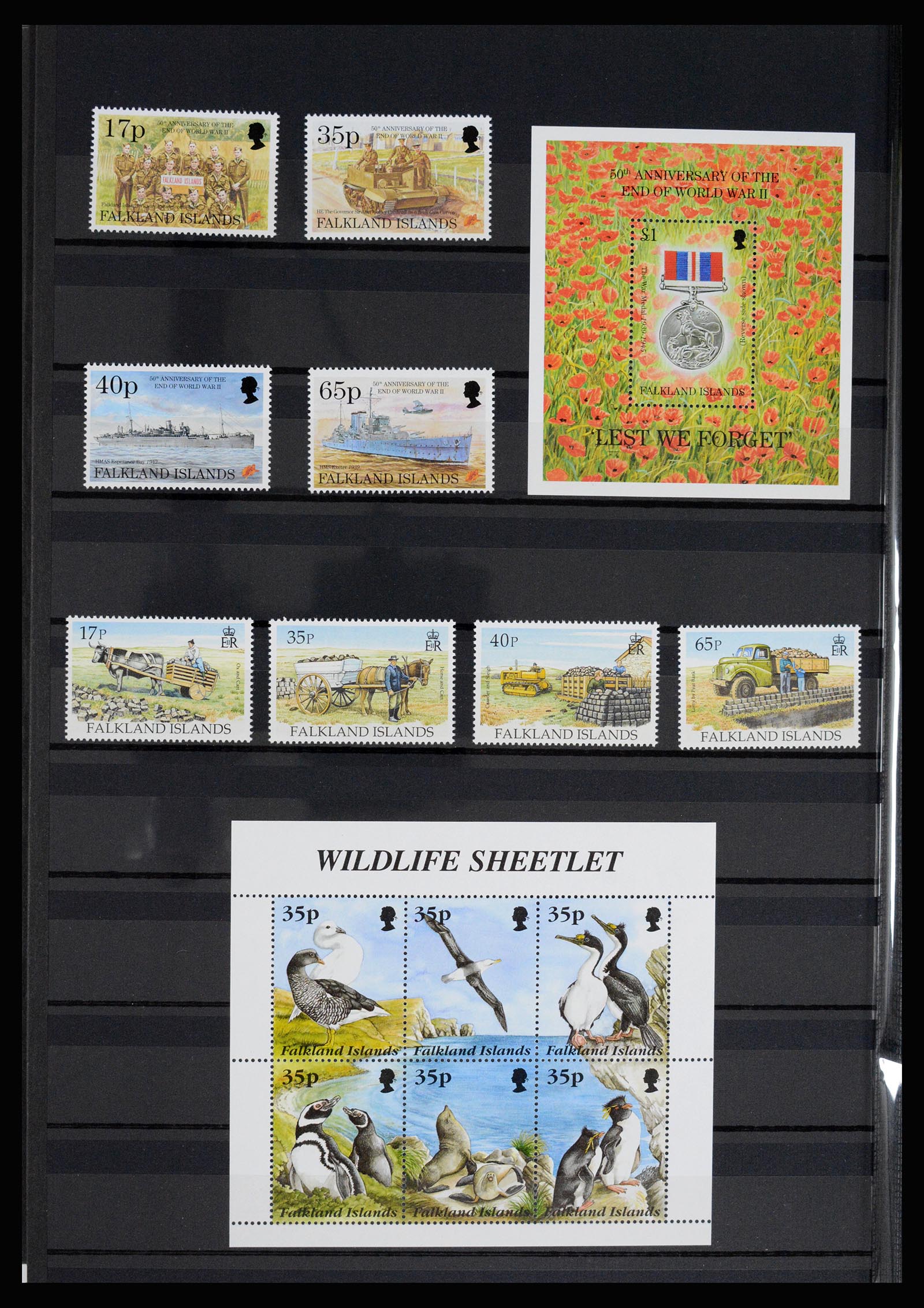 36784 036 - Postzegelverzameling 36784 Falkland Eilanden 1895-1997.