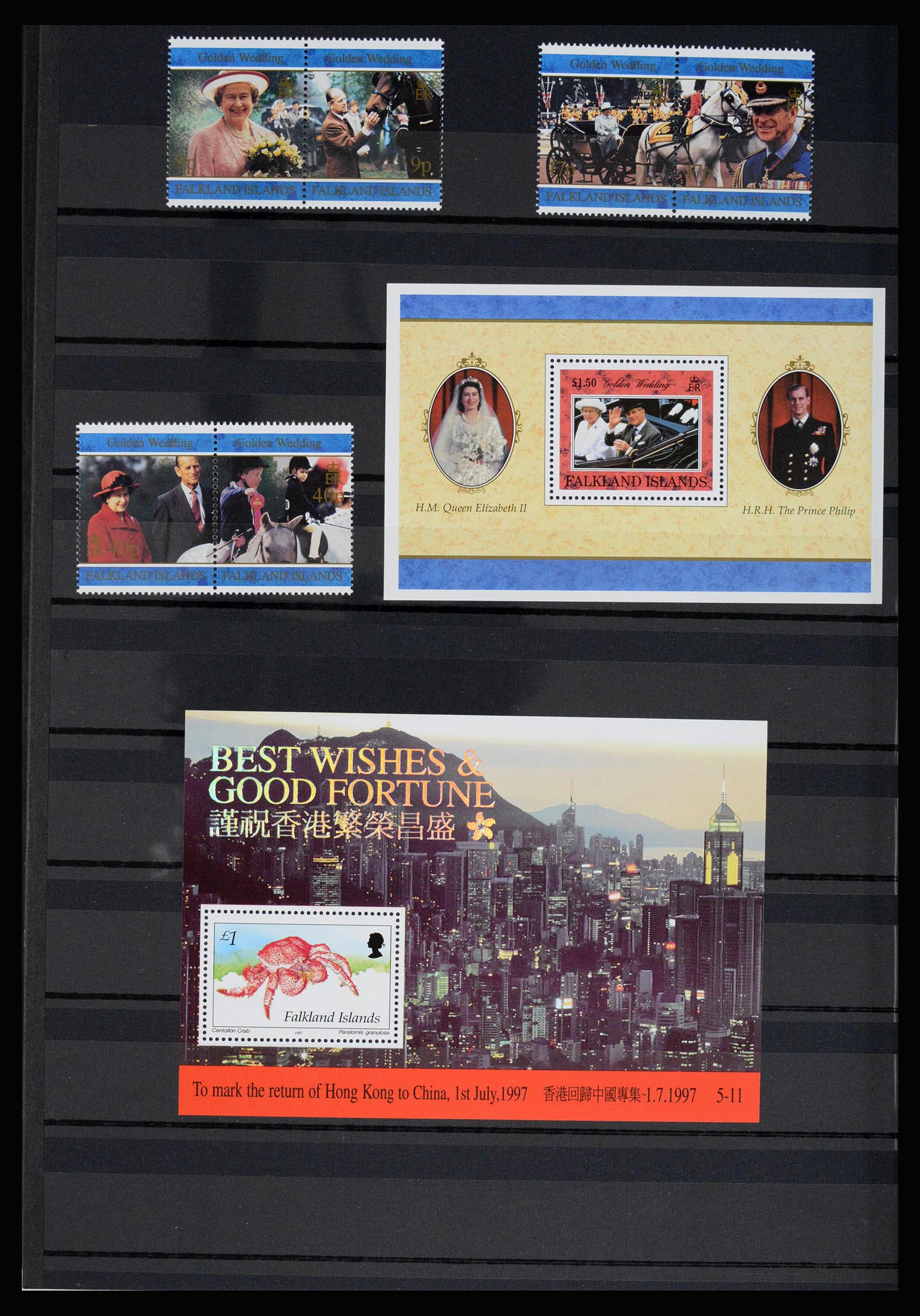 36784 040 - Postzegelverzameling 36784 Falkland Eilanden 1895-1997.