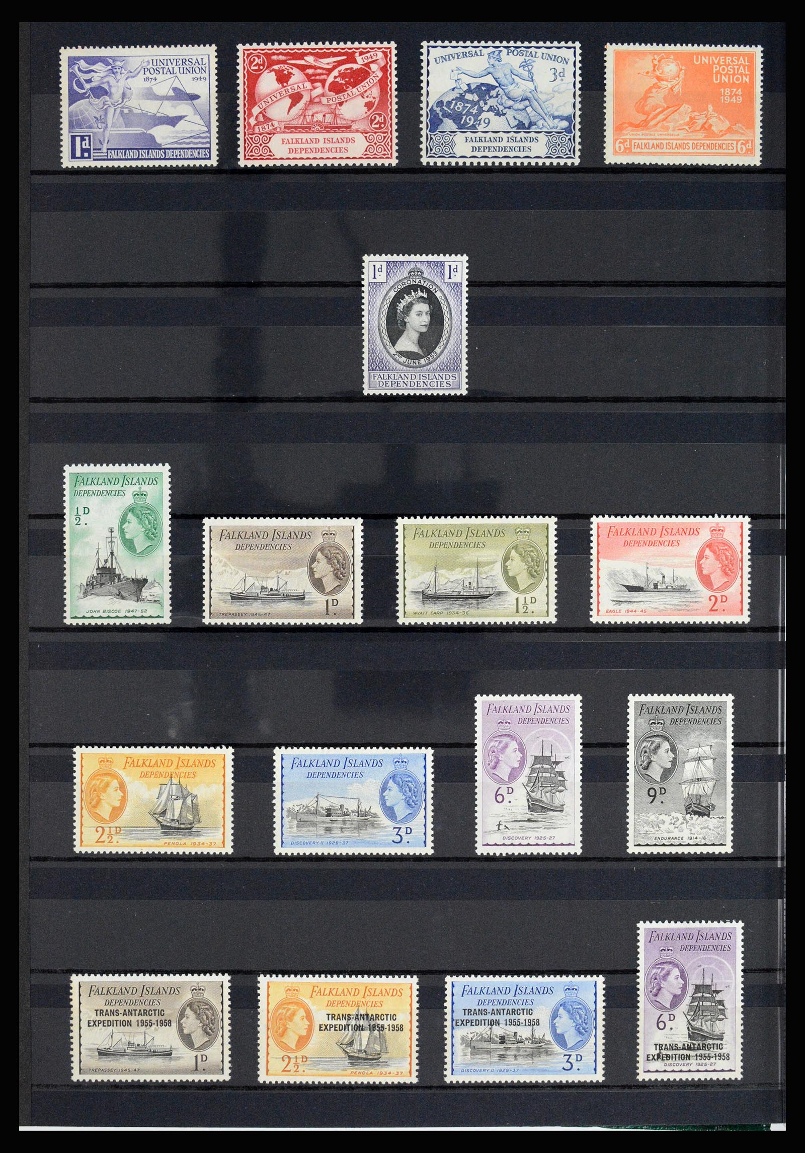 36784 046 - Postzegelverzameling 36784 Falkland Eilanden 1895-1997.