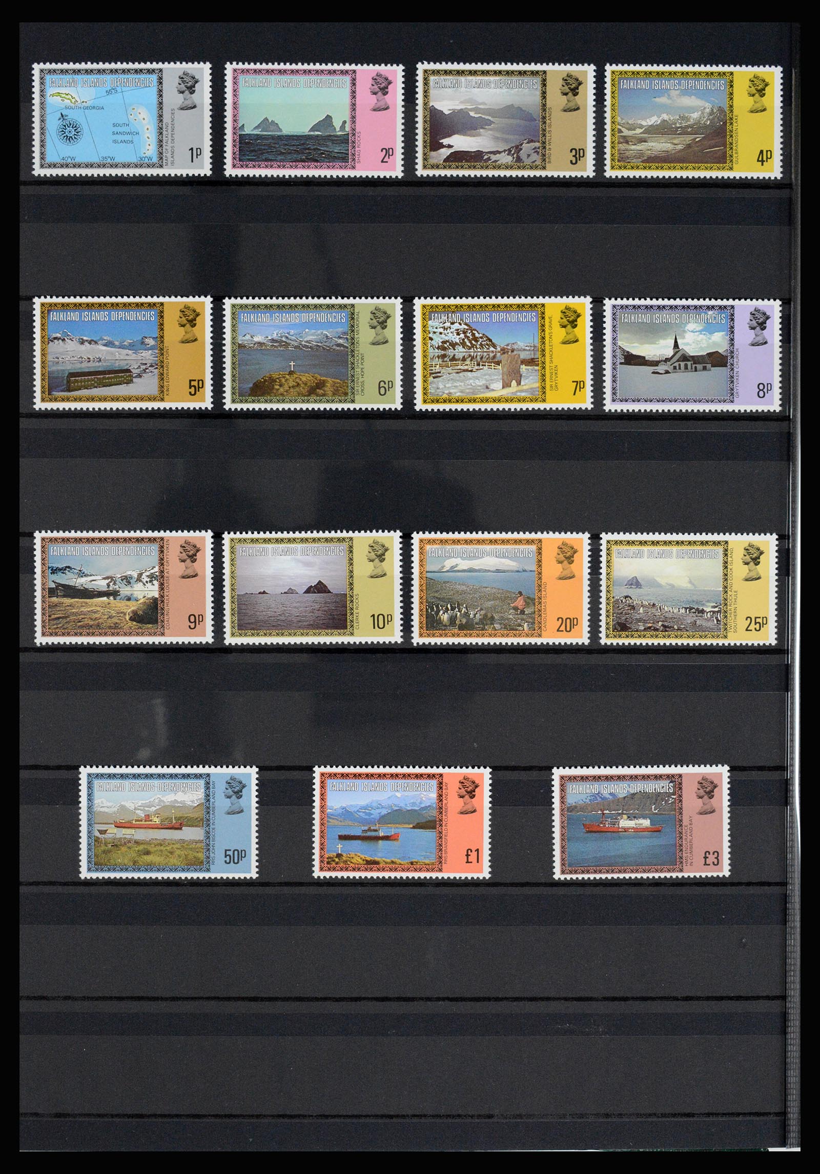 36784 052 - Postzegelverzameling 36784 Falkland Eilanden 1895-1997.