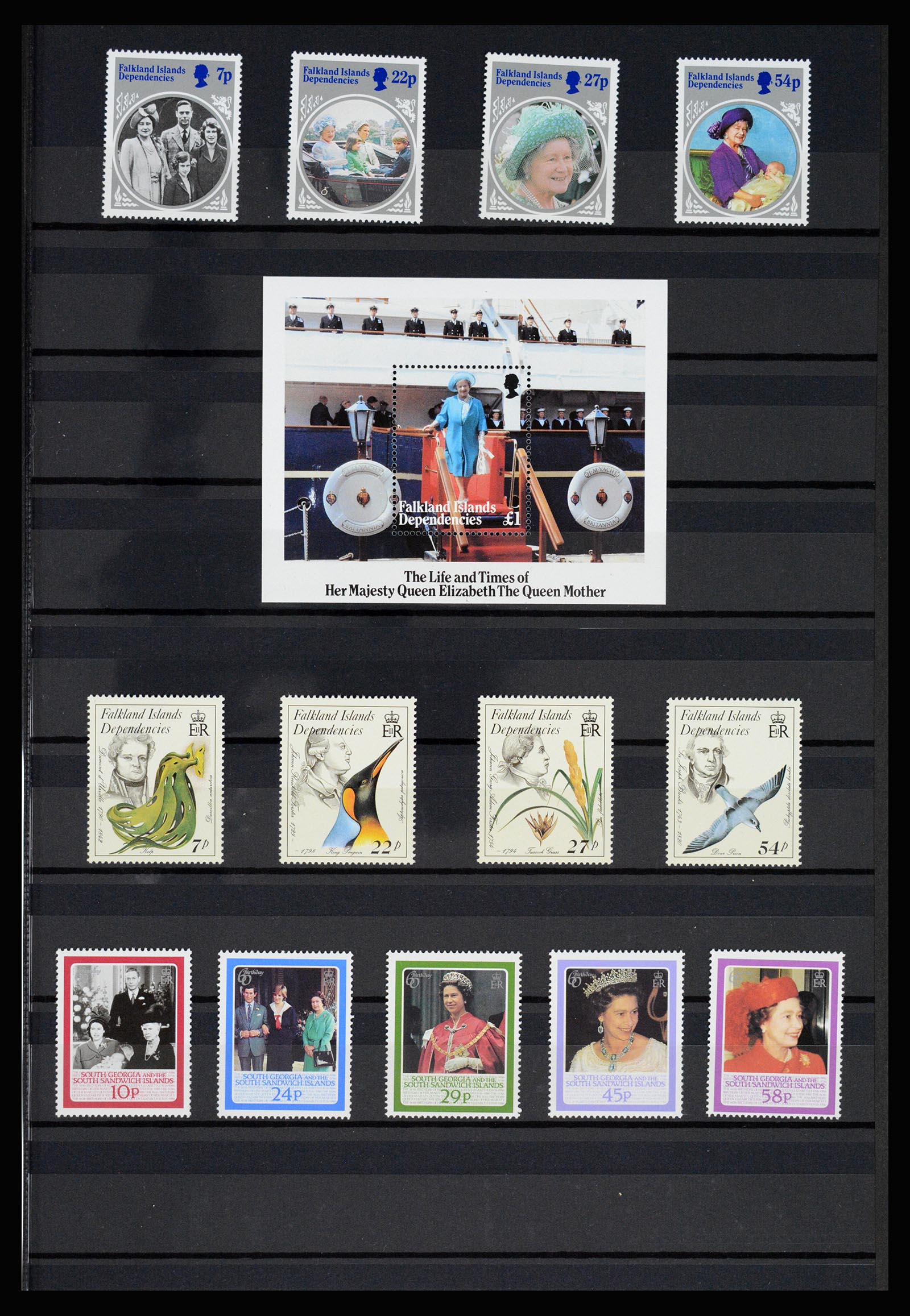 36784 055 - Postzegelverzameling 36784 Falkland Eilanden 1895-1997.