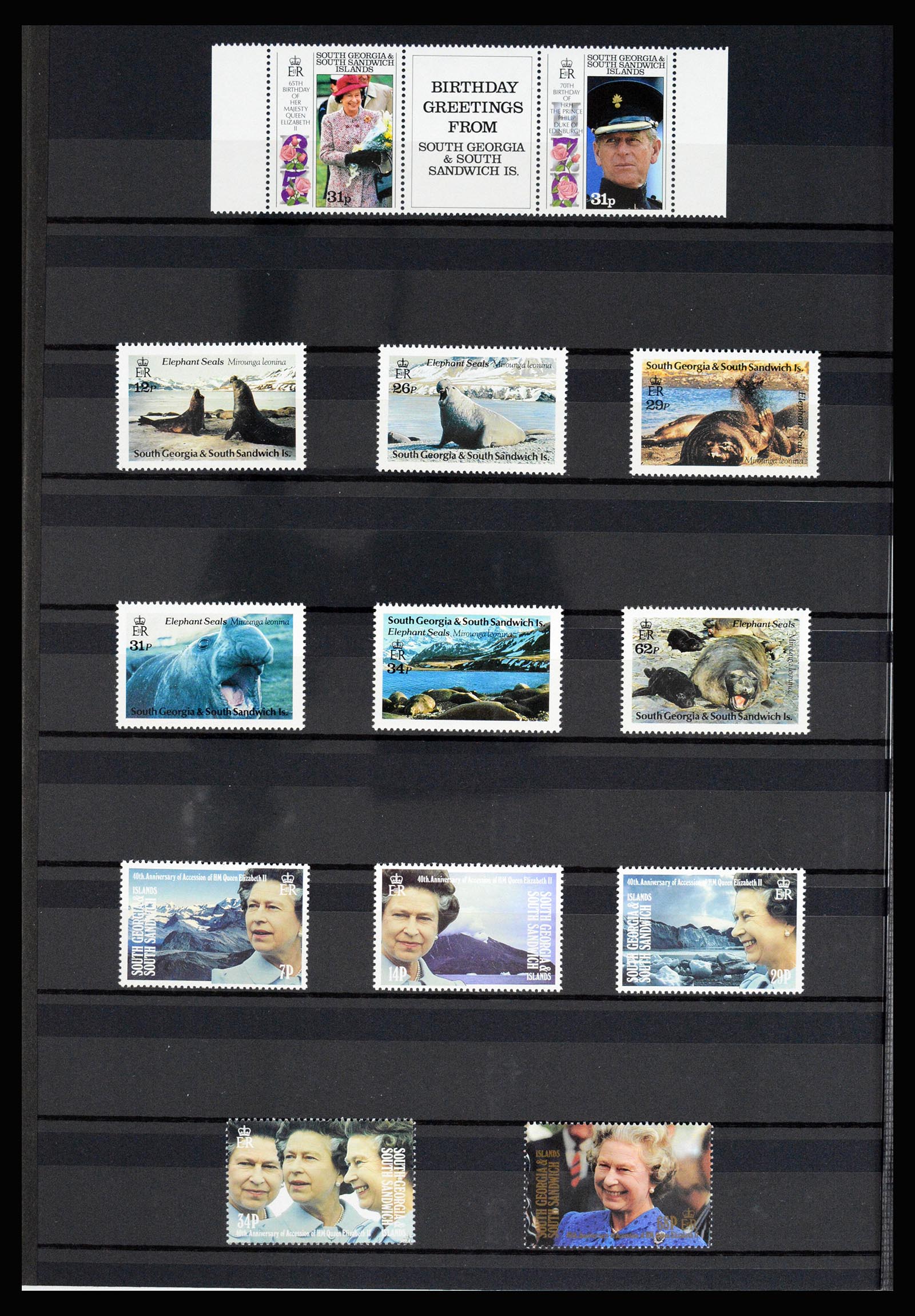 36784 058 - Postzegelverzameling 36784 Falkland Eilanden 1895-1997.