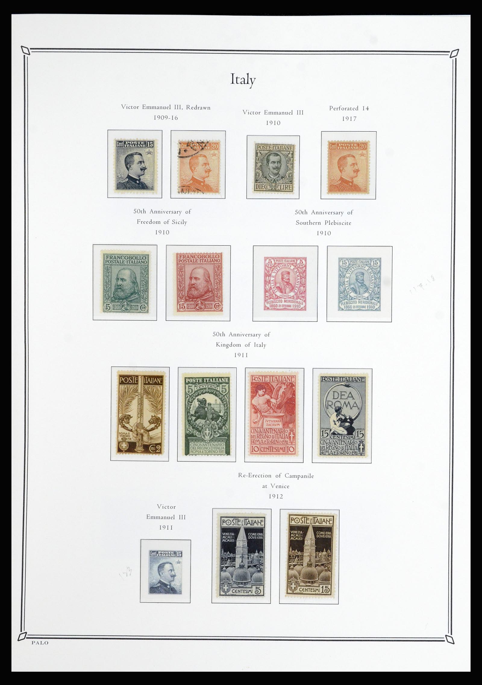 36786 006 - Postzegelverzameling 36786 Italië en Egeïsche eilanden 1860-1990.