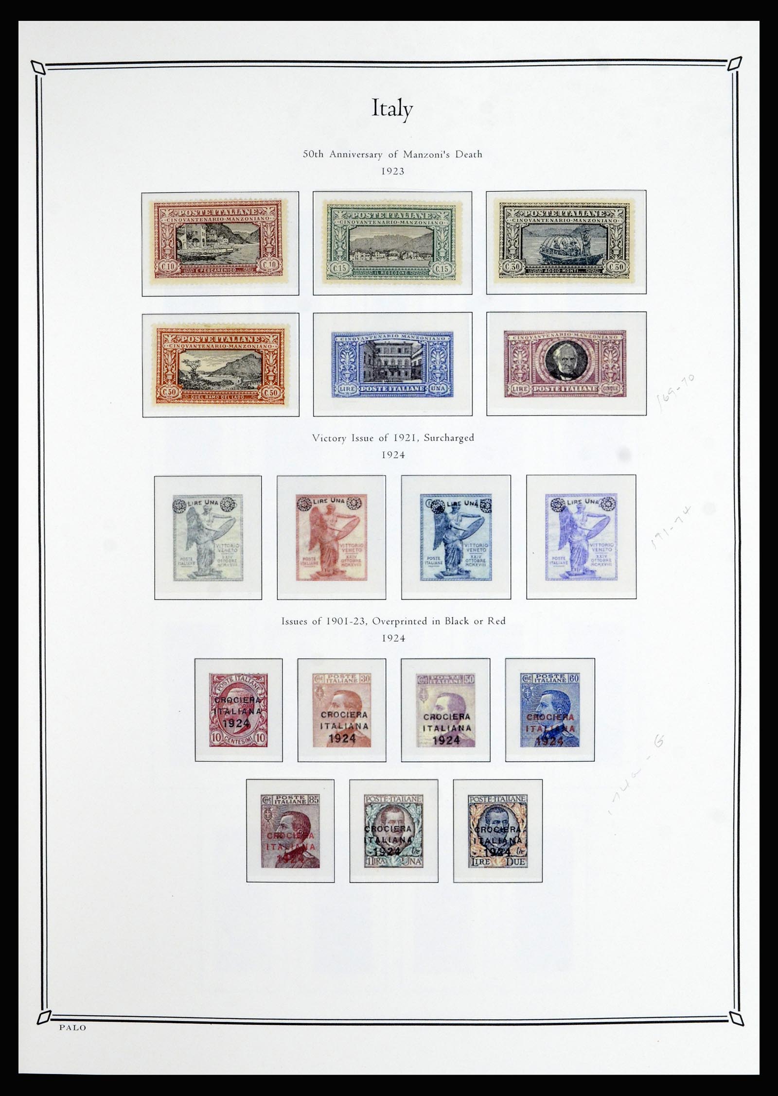 36786 010 - Postzegelverzameling 36786 Italië en Egeïsche eilanden 1860-1990.