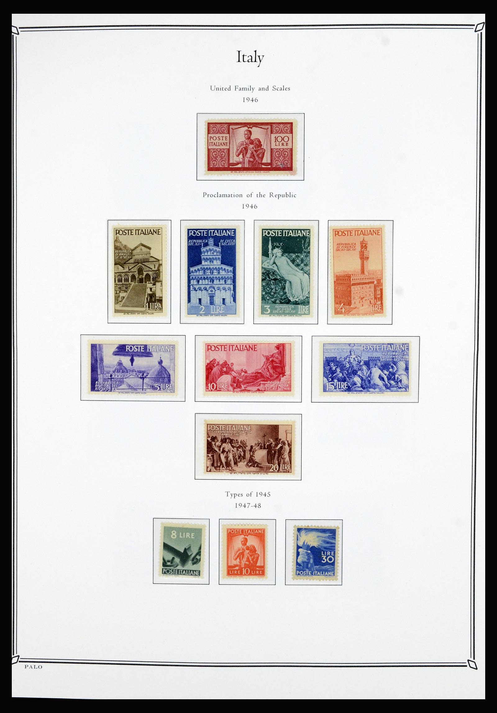 36786 032 - Postzegelverzameling 36786 Italië en Egeïsche eilanden 1860-1990.