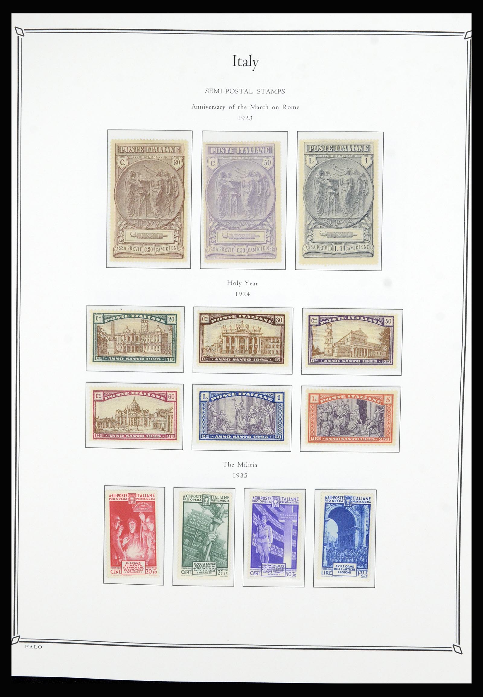 36786 040 - Postzegelverzameling 36786 Italië en Egeïsche eilanden 1860-1990.