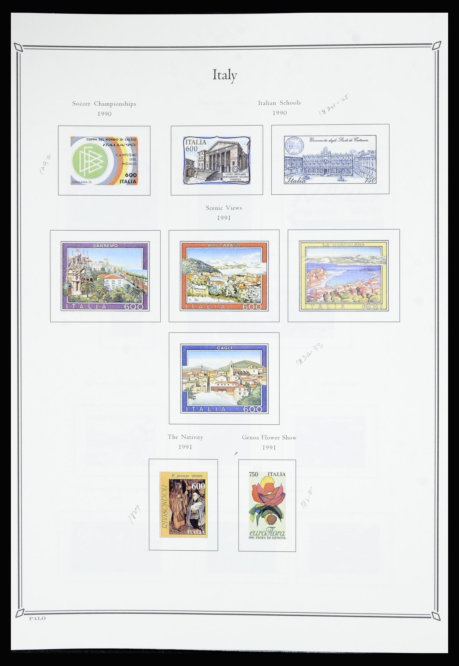 36786 201 - Postzegelverzameling 36786 Italië en Egeïsche eilanden 1860-1990.