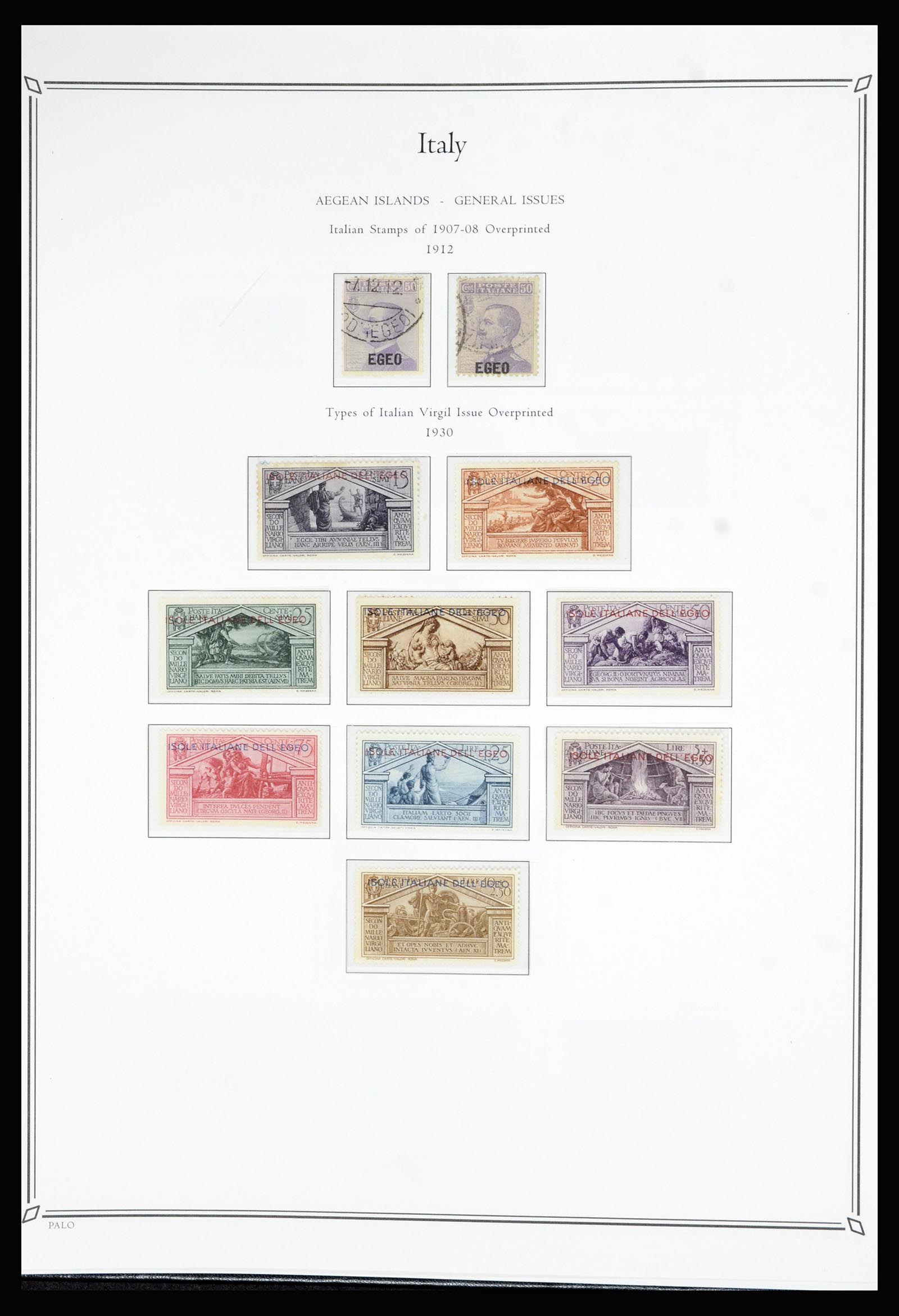 36786 204 - Stamp collection 36786 Italy and Aegean Islands 1860-1990.
