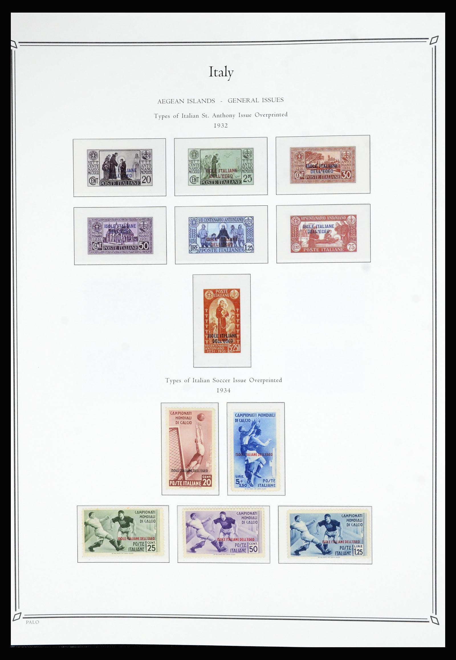 36786 205 - Stamp collection 36786 Italy and Aegean Islands 1860-1990.