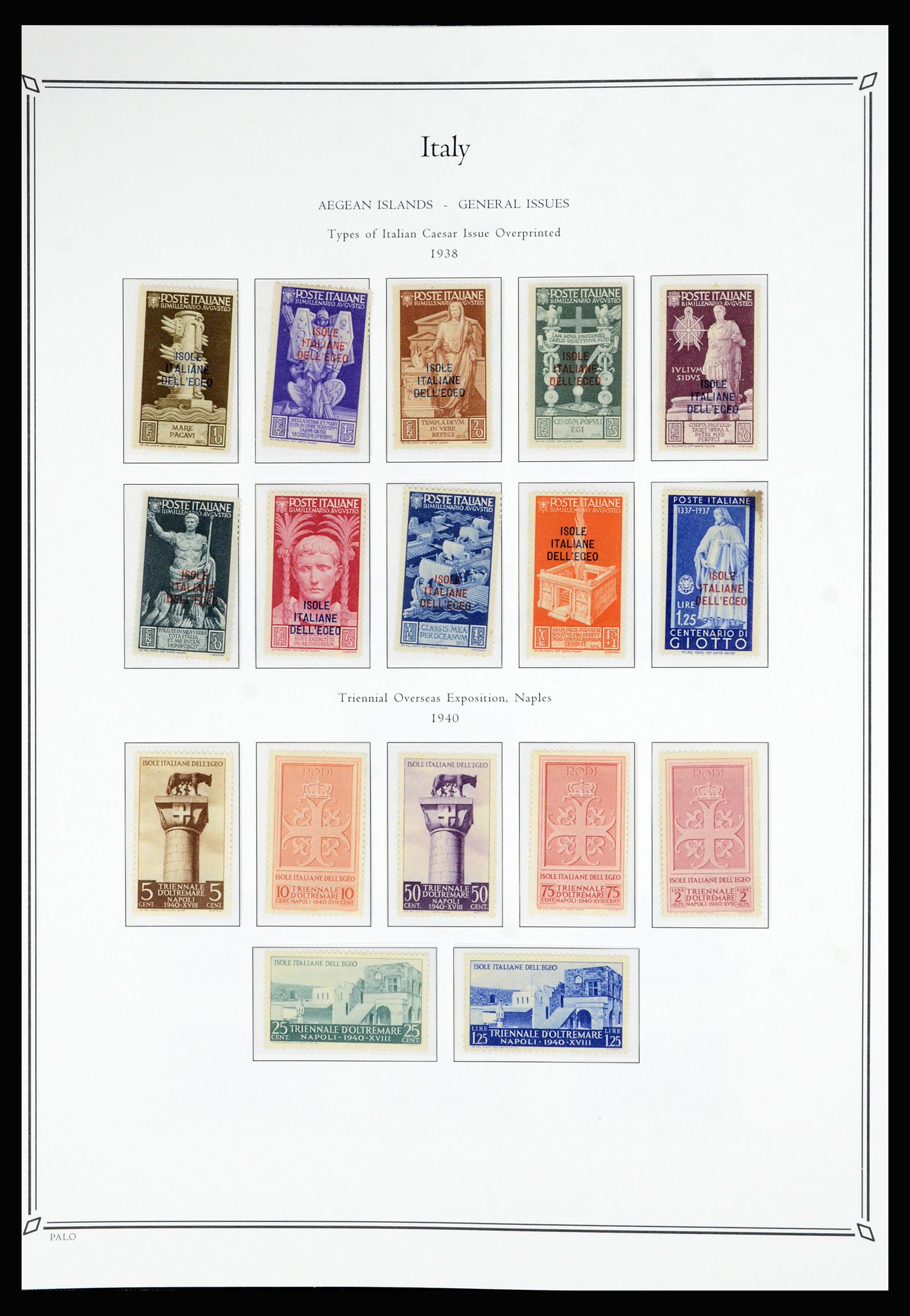 36786 208 - Stamp collection 36786 Italy and Aegean Islands 1860-1990.
