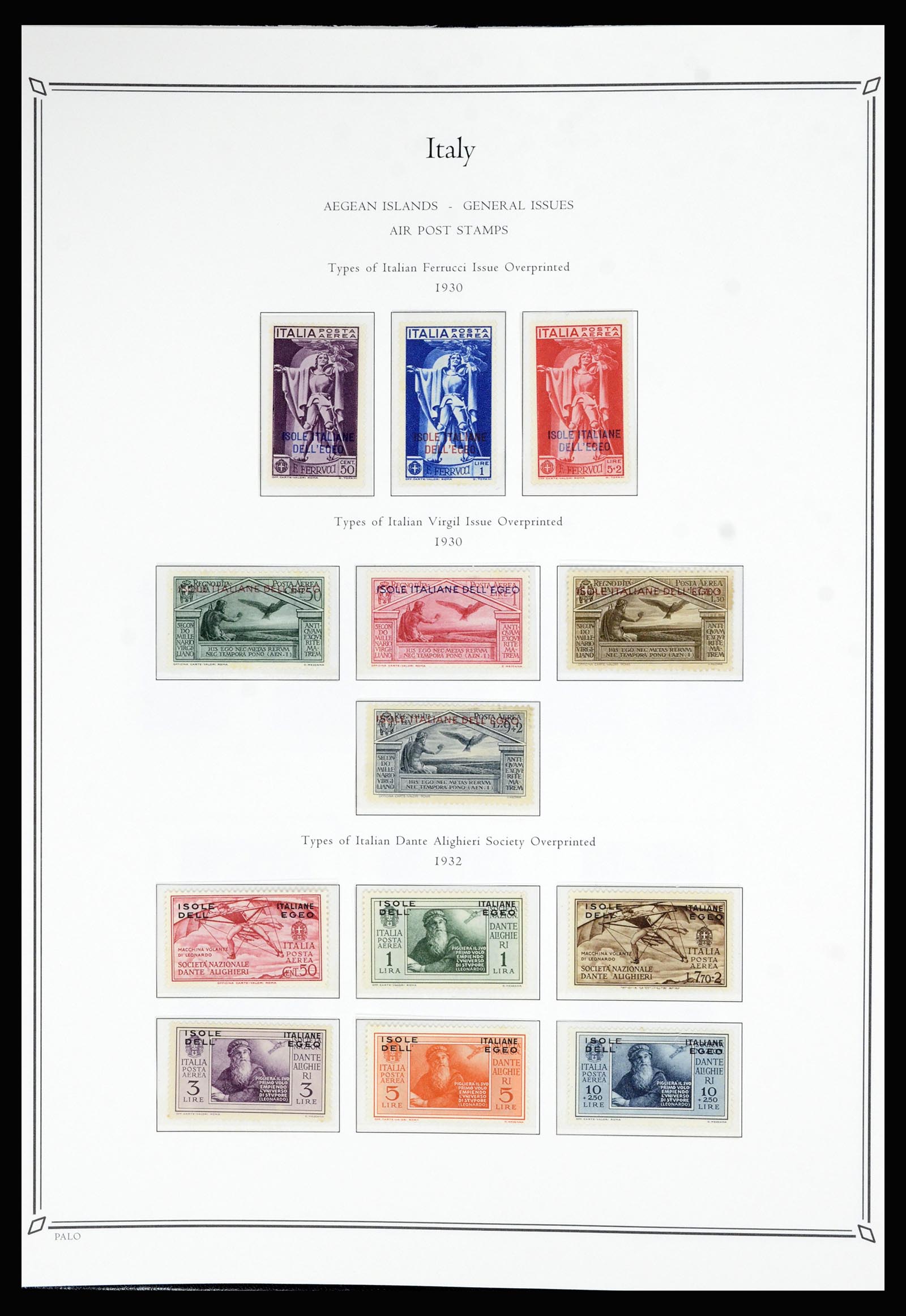 36786 209 - Stamp collection 36786 Italy and Aegean Islands 1860-1990.