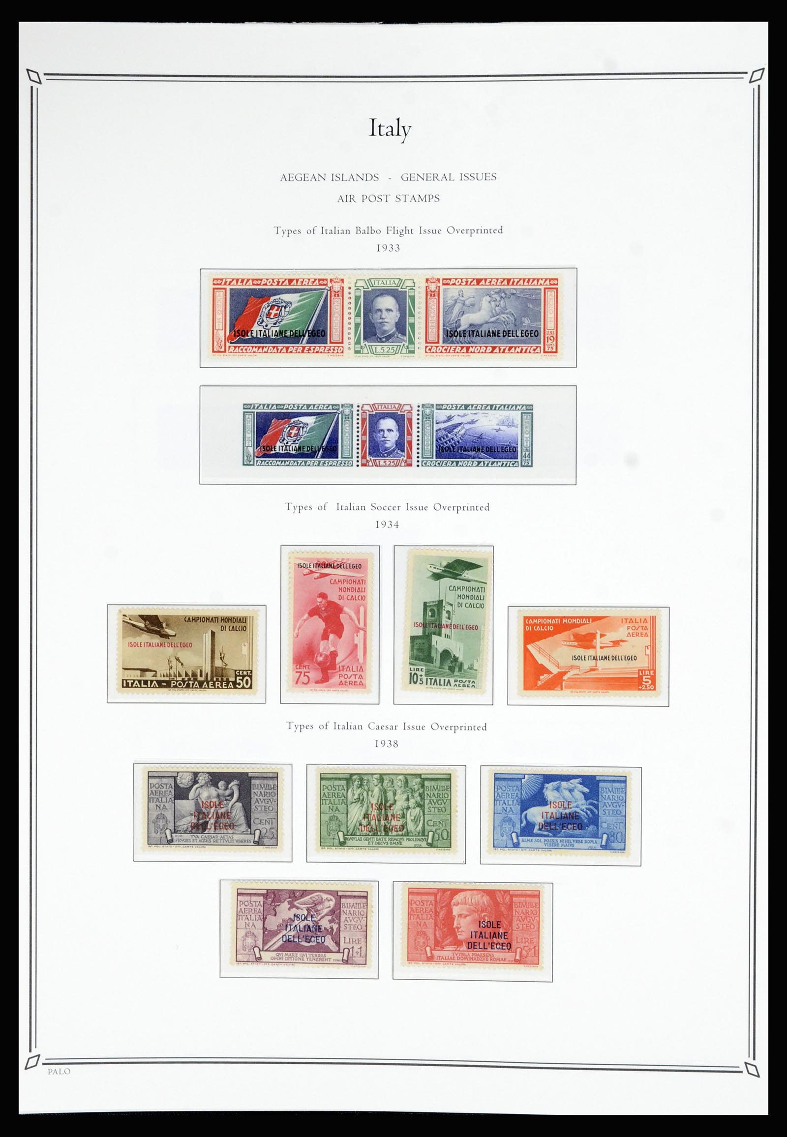 36786 211 - Stamp collection 36786 Italy and Aegean Islands 1860-1990.
