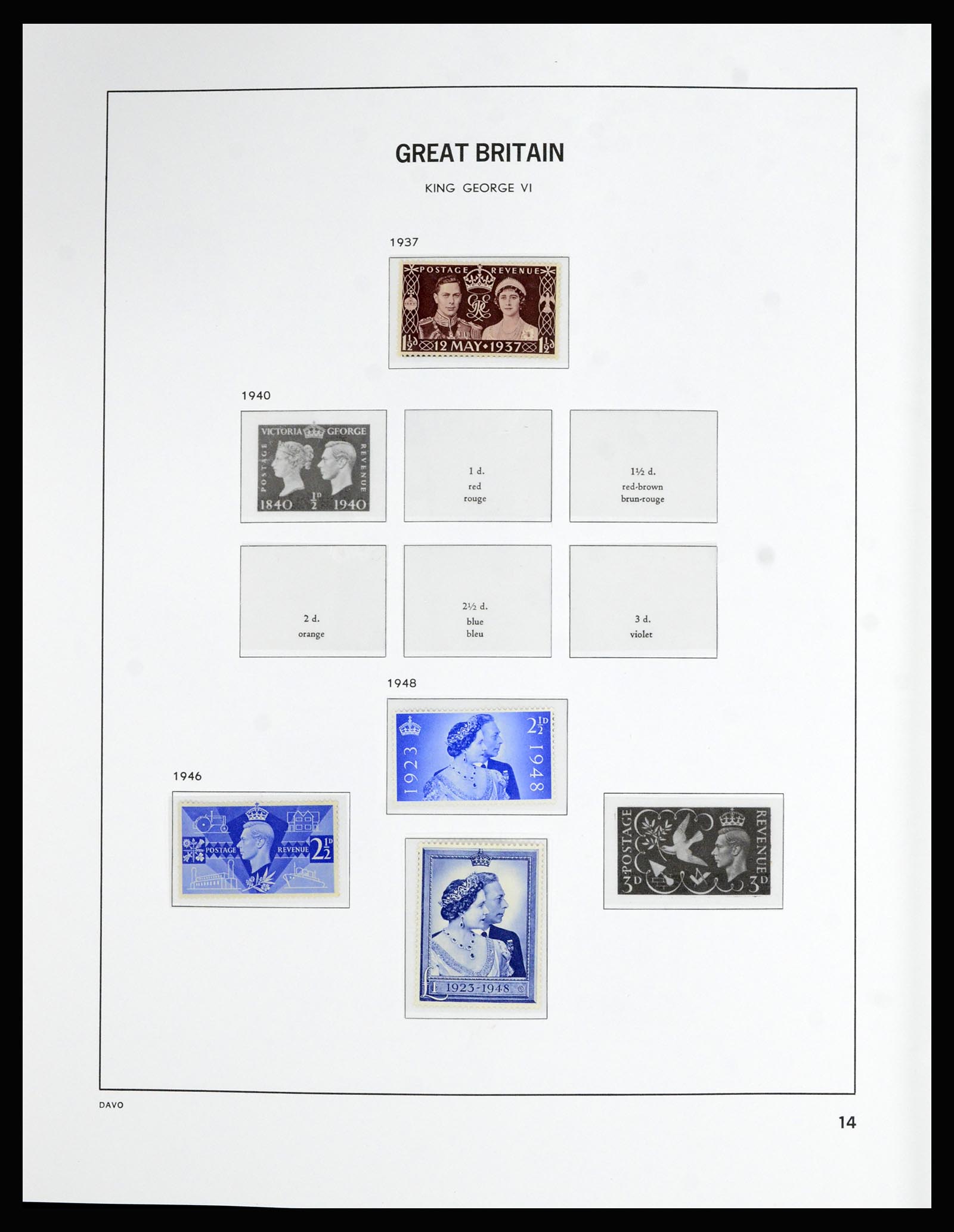 36788 014 - Postzegelverzameling 36788 Engeland 1840-2002.