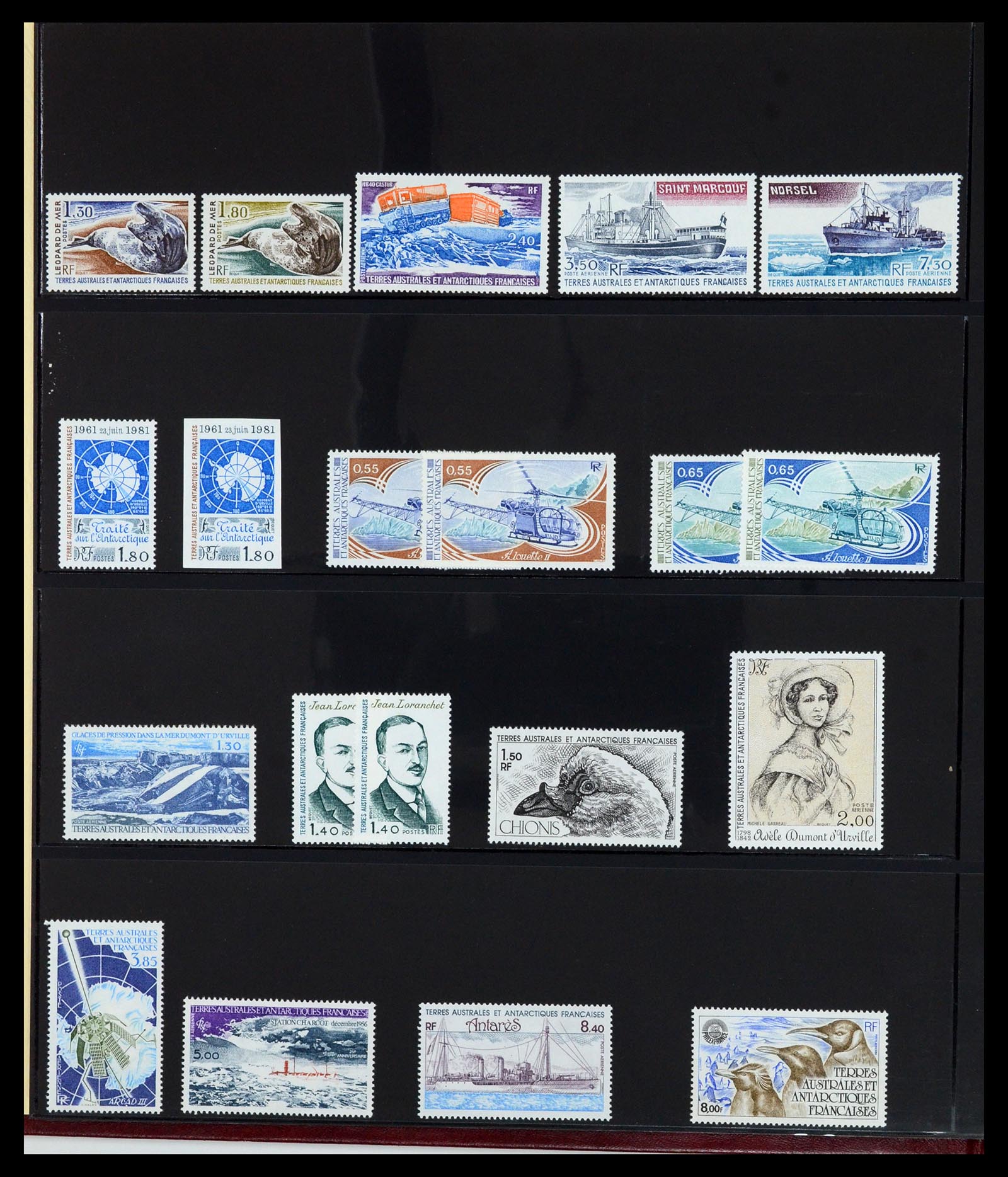 36790 010 - Postzegelverzameling 36790 Frans Antarctica 1955-1996.