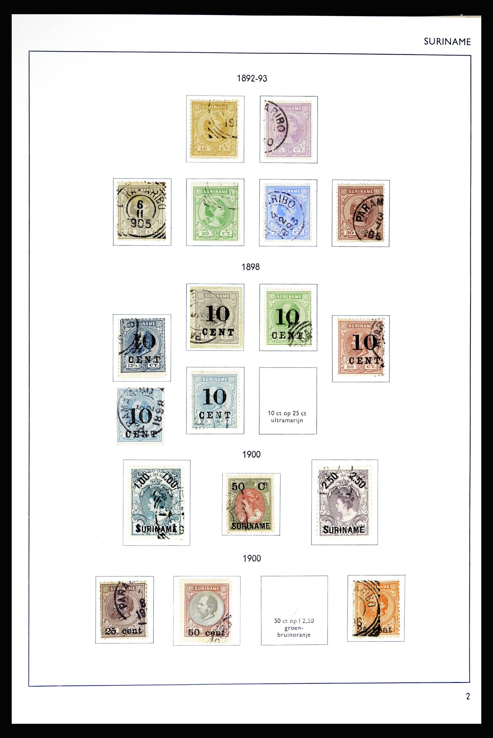 36794 002 - Postzegelverzameling 36794 Suriname 1873-1975.