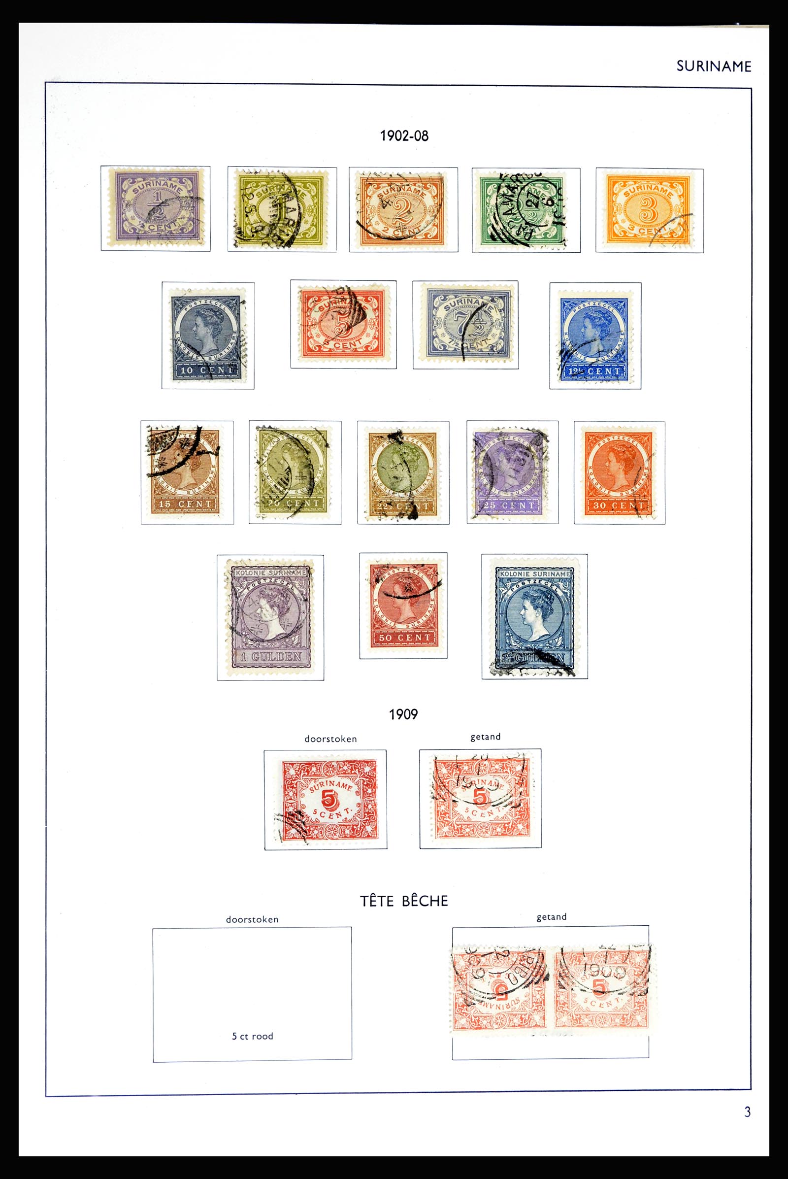 36794 003 - Postzegelverzameling 36794 Suriname 1873-1975.