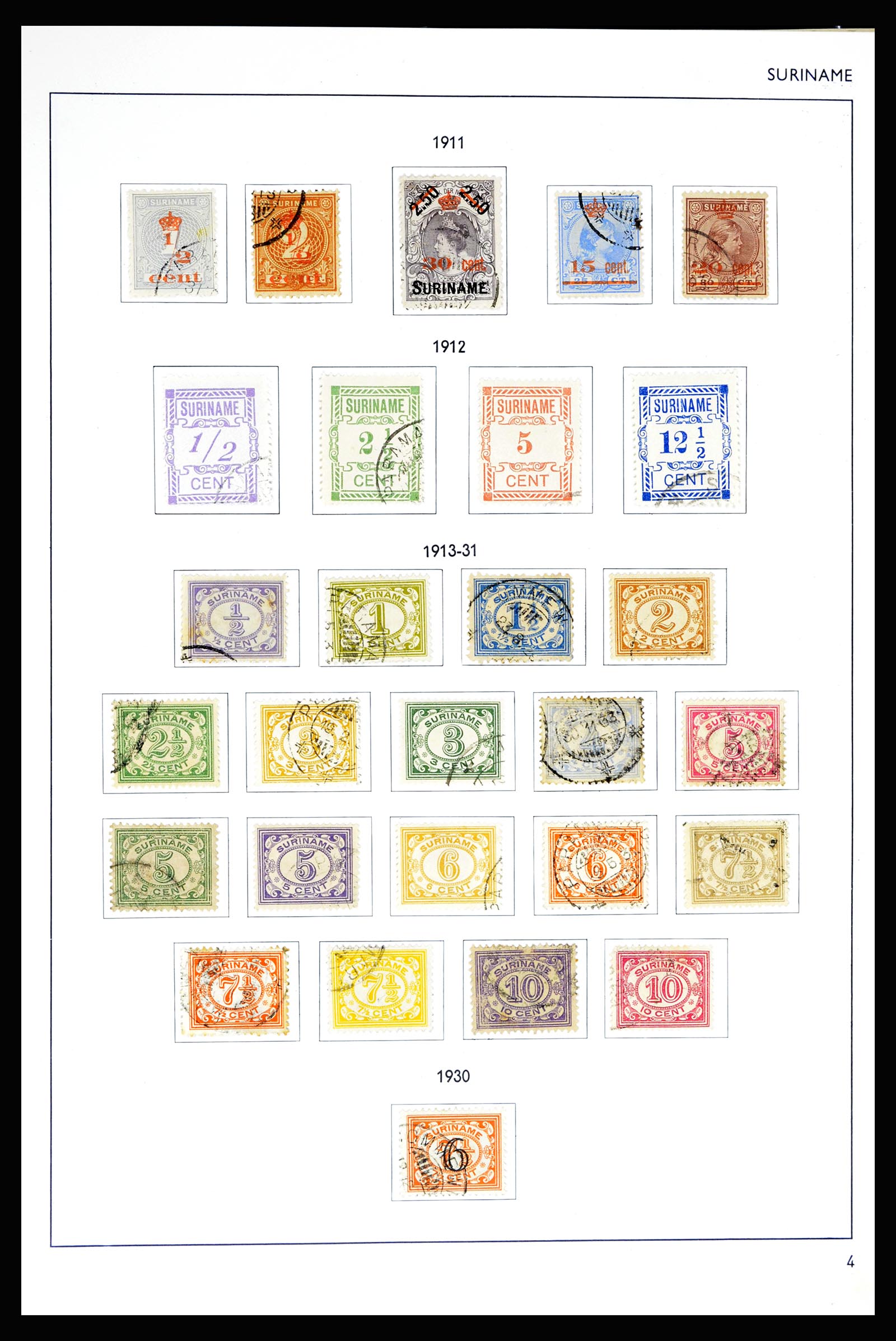36794 004 - Postzegelverzameling 36794 Suriname 1873-1975.