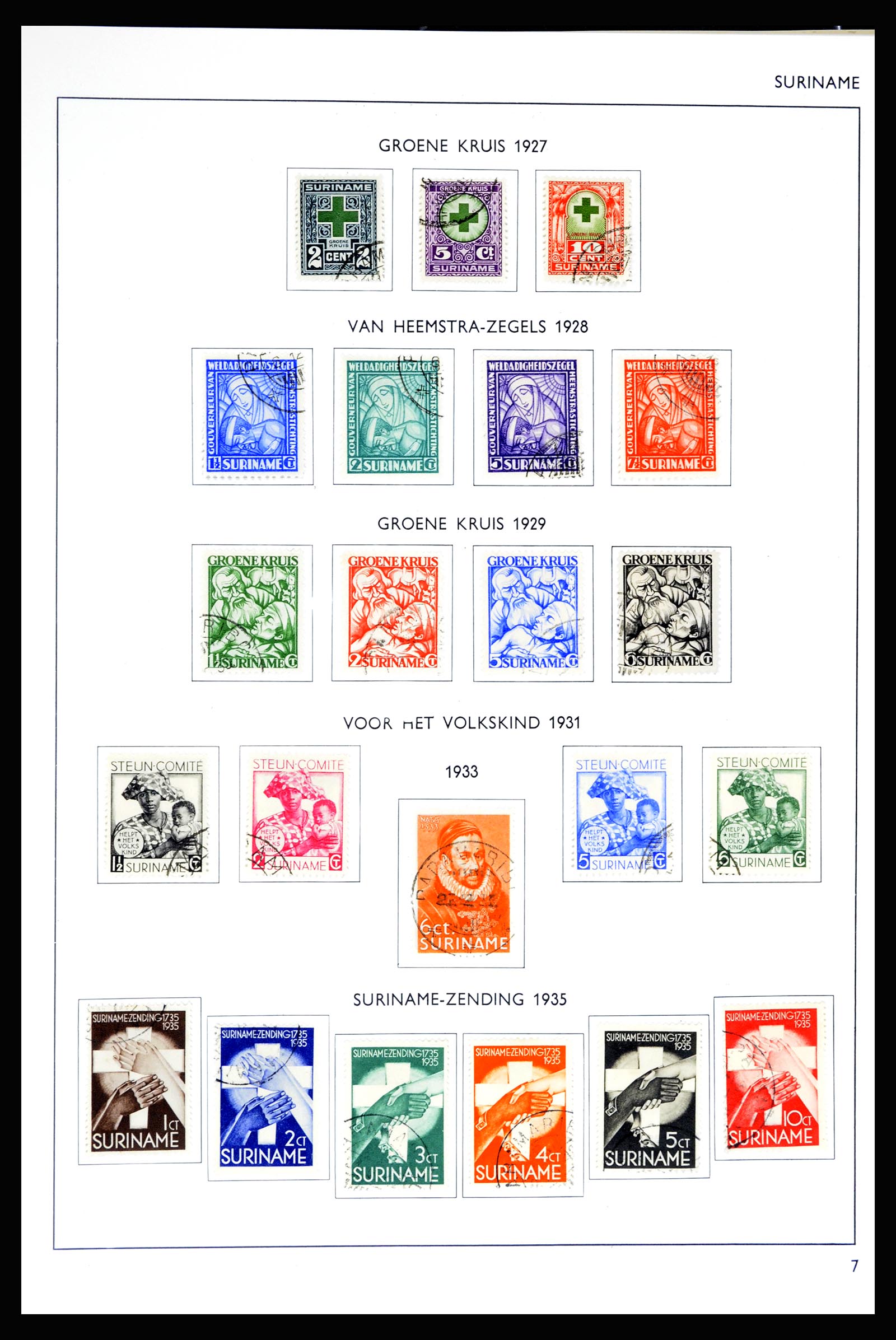 36794 007 - Postzegelverzameling 36794 Suriname 1873-1975.
