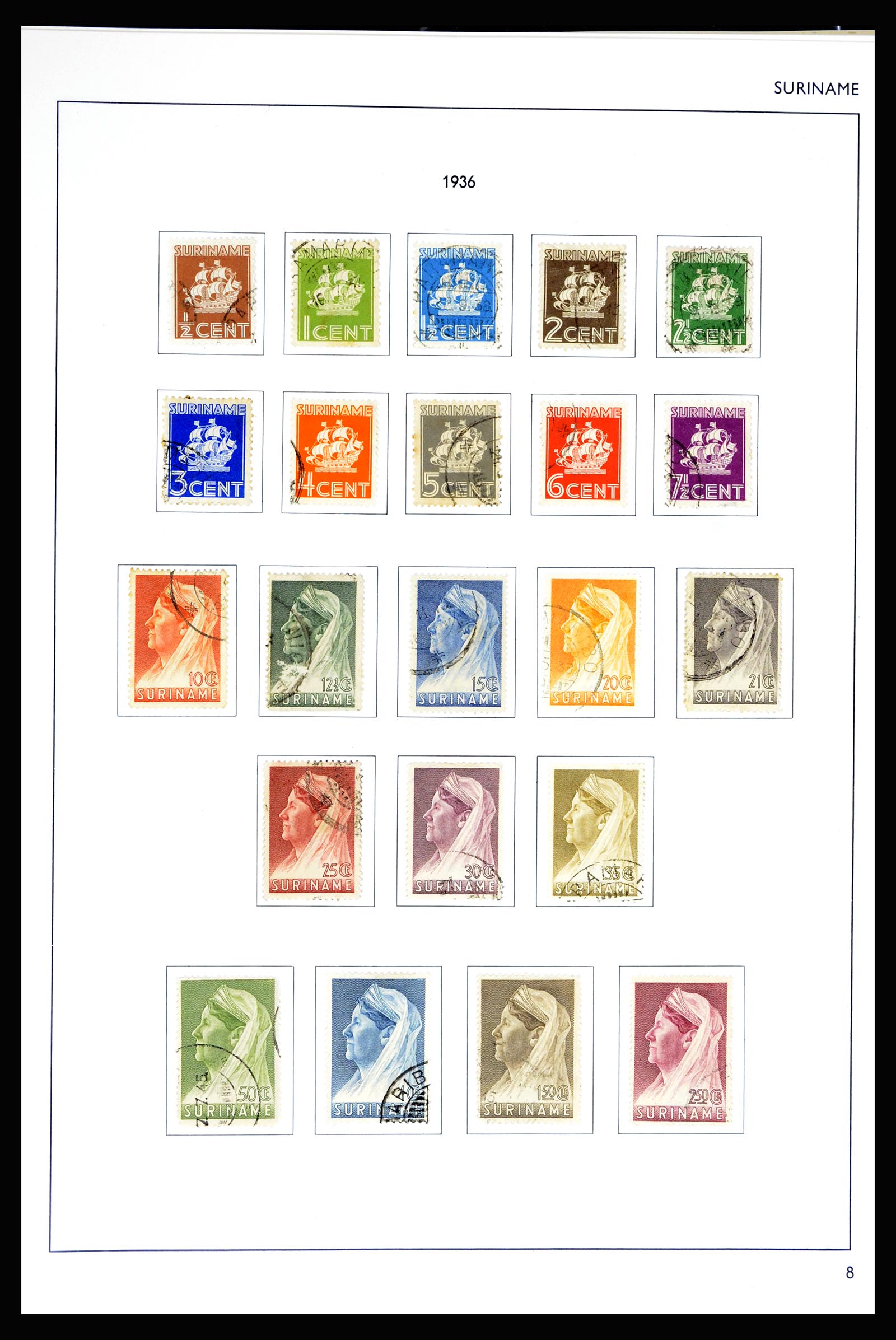 36794 008 - Postzegelverzameling 36794 Suriname 1873-1975.