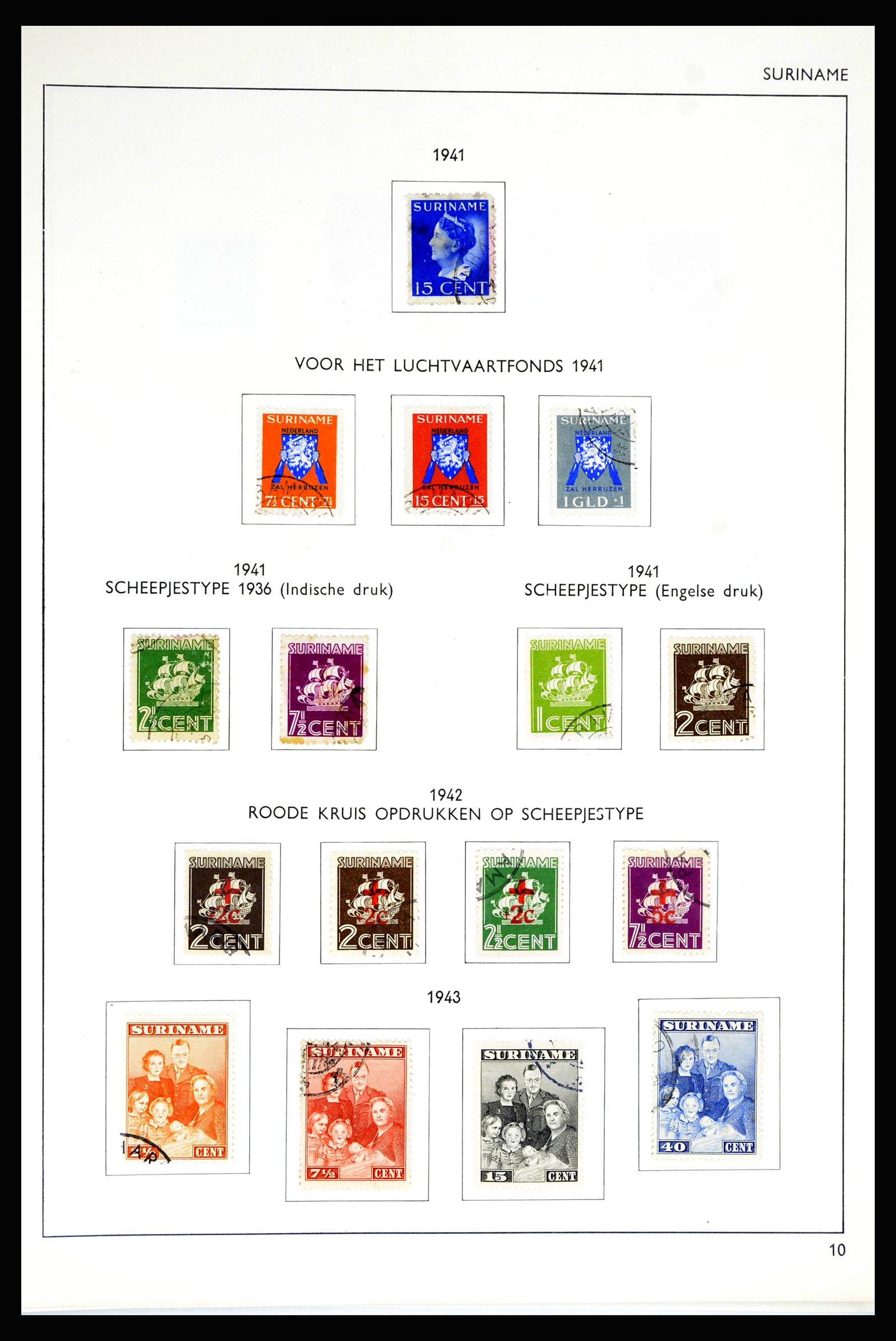 36794 010 - Postzegelverzameling 36794 Suriname 1873-1975.