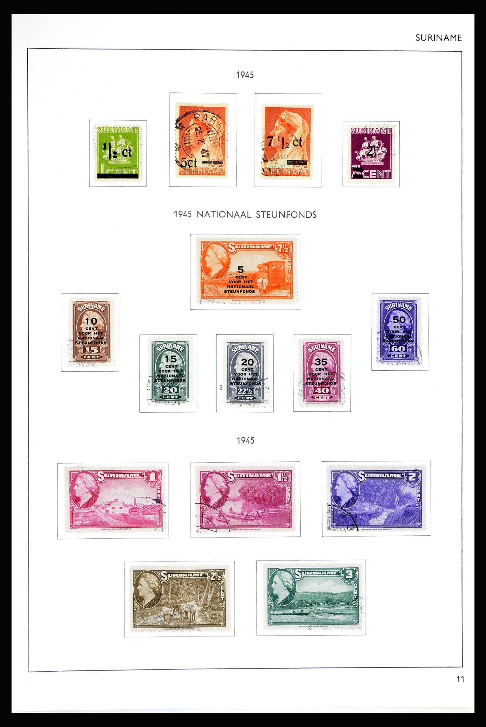 36794 011 - Postzegelverzameling 36794 Suriname 1873-1975.