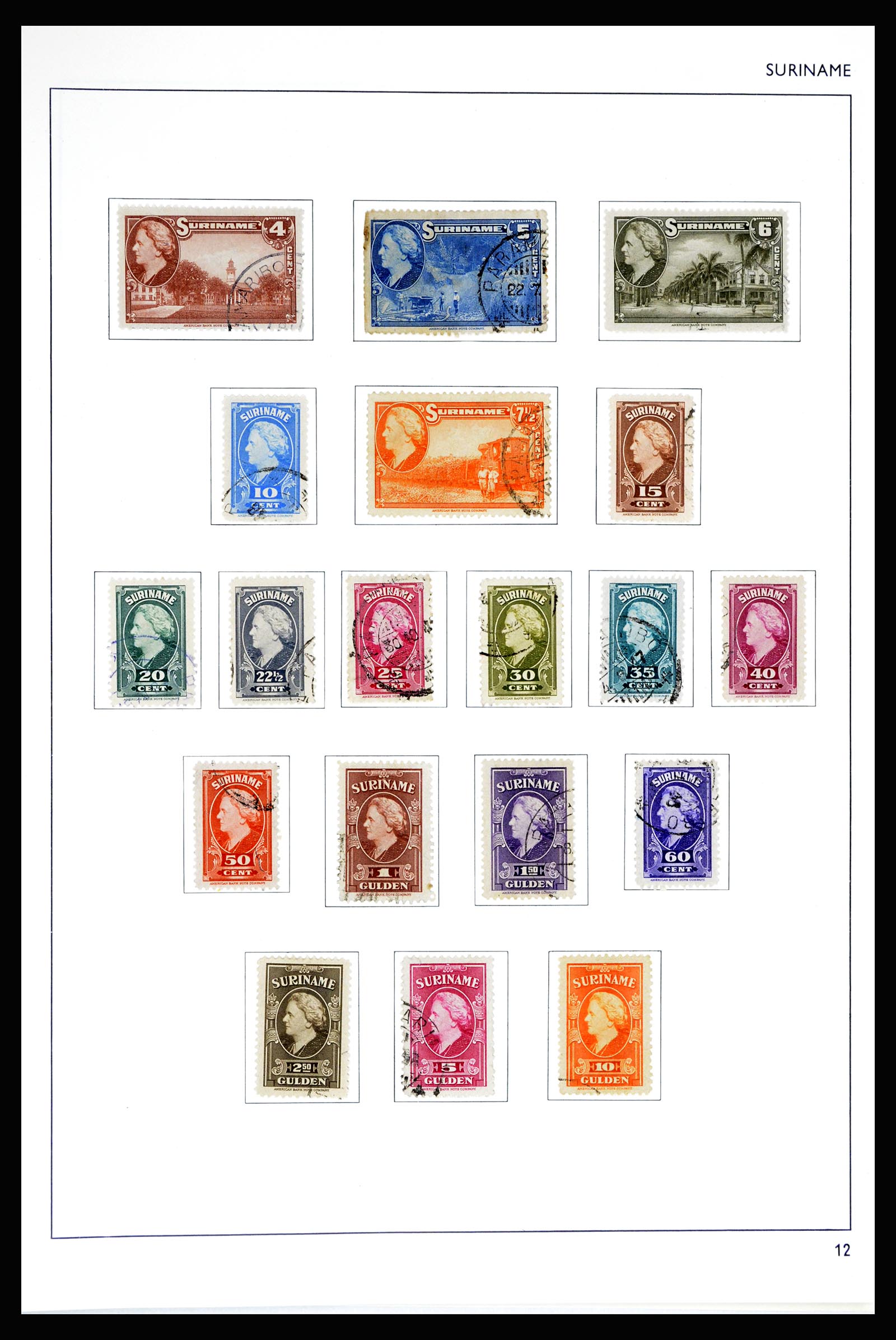36794 012 - Postzegelverzameling 36794 Suriname 1873-1975.