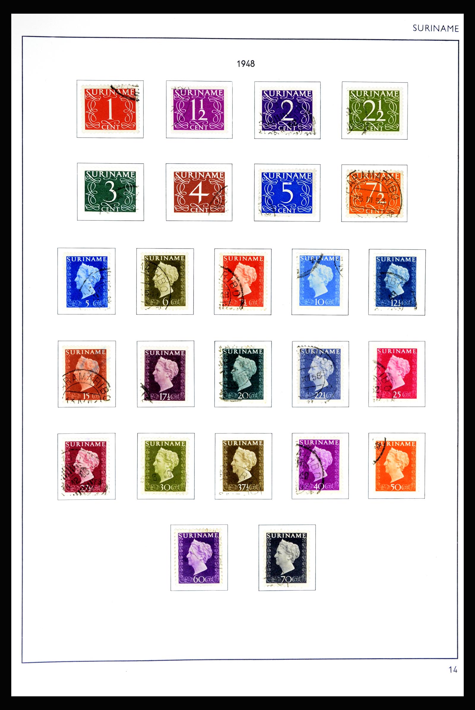 36794 014 - Postzegelverzameling 36794 Suriname 1873-1975.
