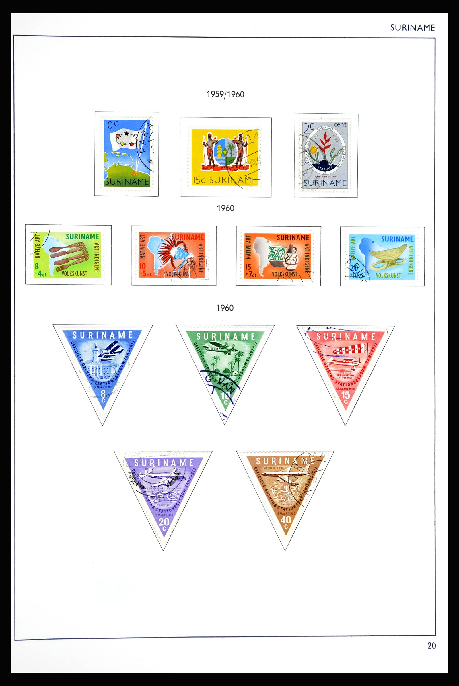 36794 020 - Postzegelverzameling 36794 Suriname 1873-1975.