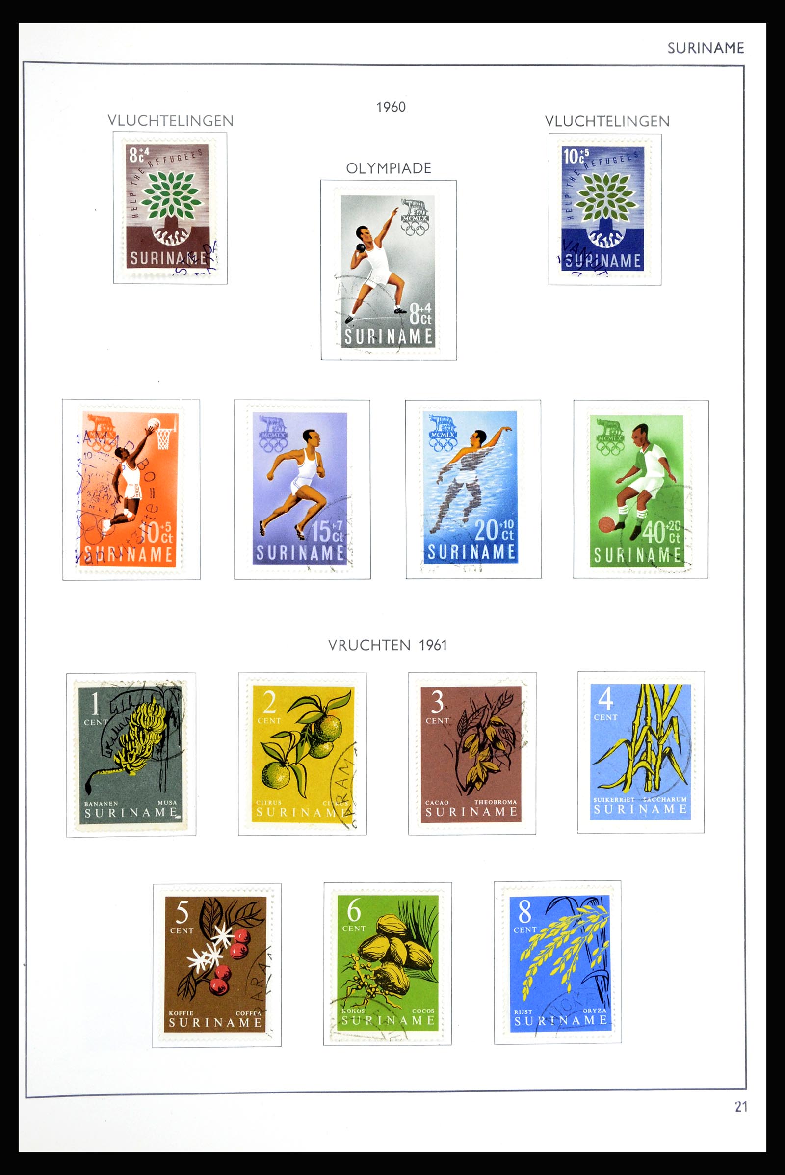 36794 021 - Postzegelverzameling 36794 Suriname 1873-1975.