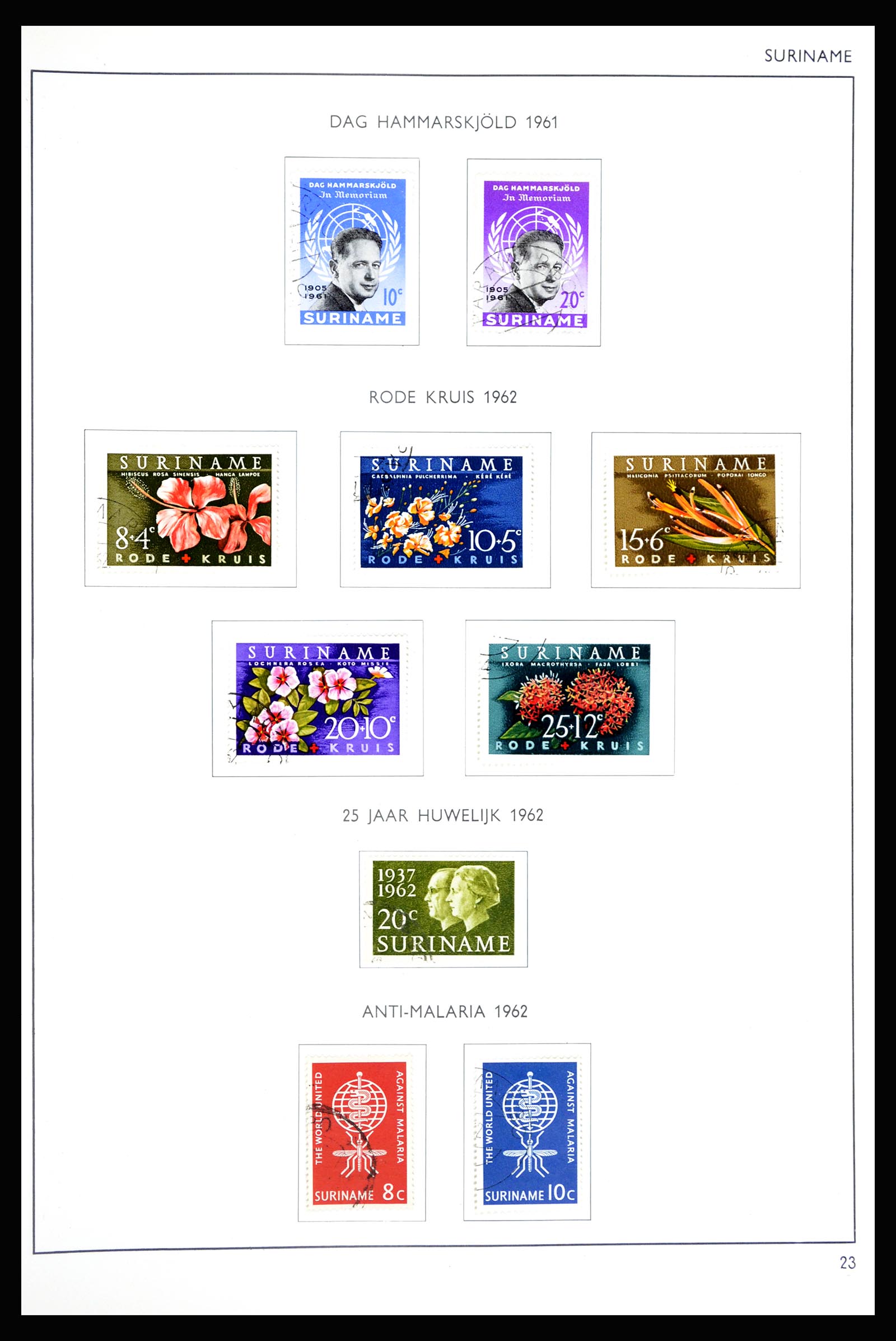 36794 023 - Postzegelverzameling 36794 Suriname 1873-1975.