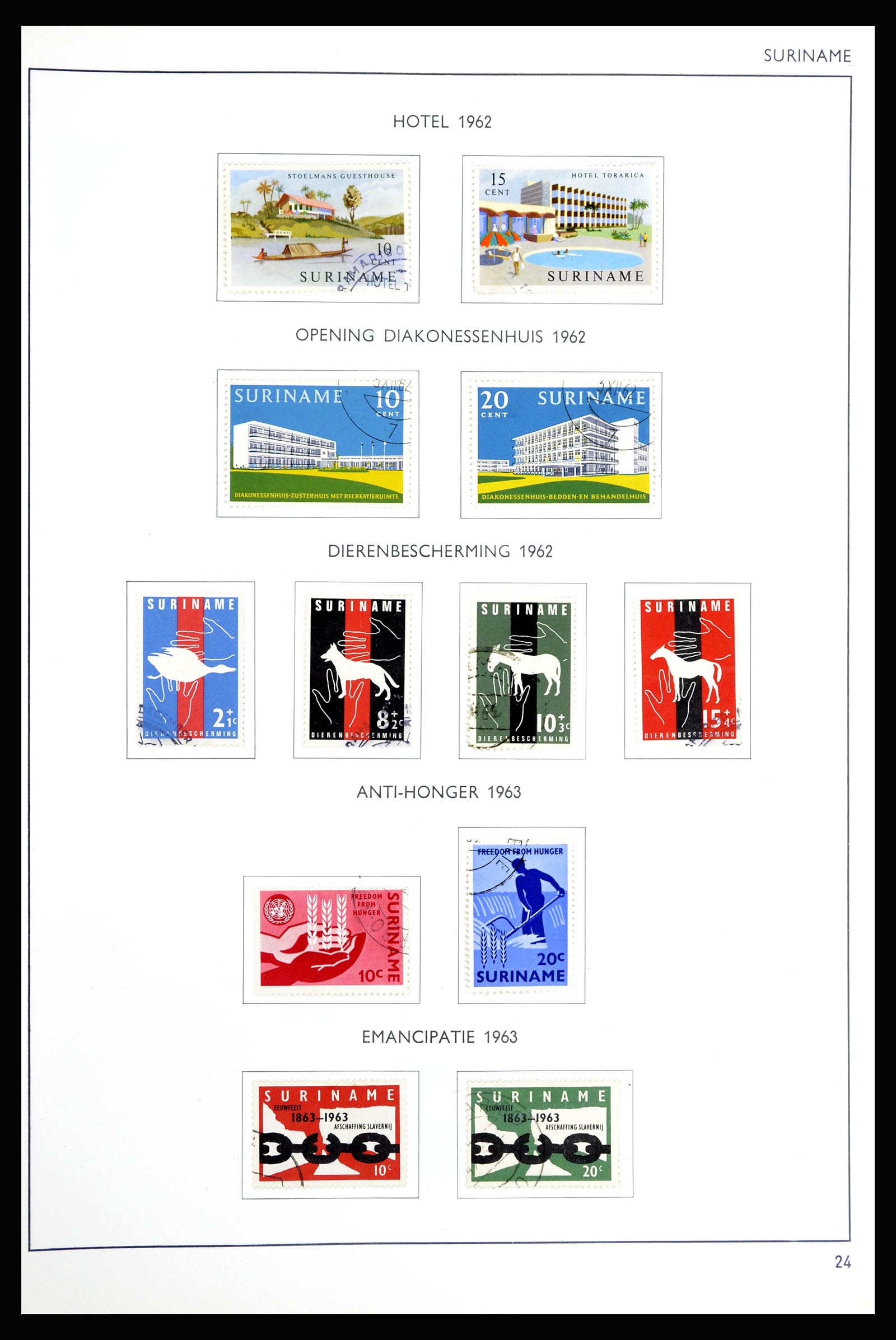 36794 024 - Postzegelverzameling 36794 Suriname 1873-1975.