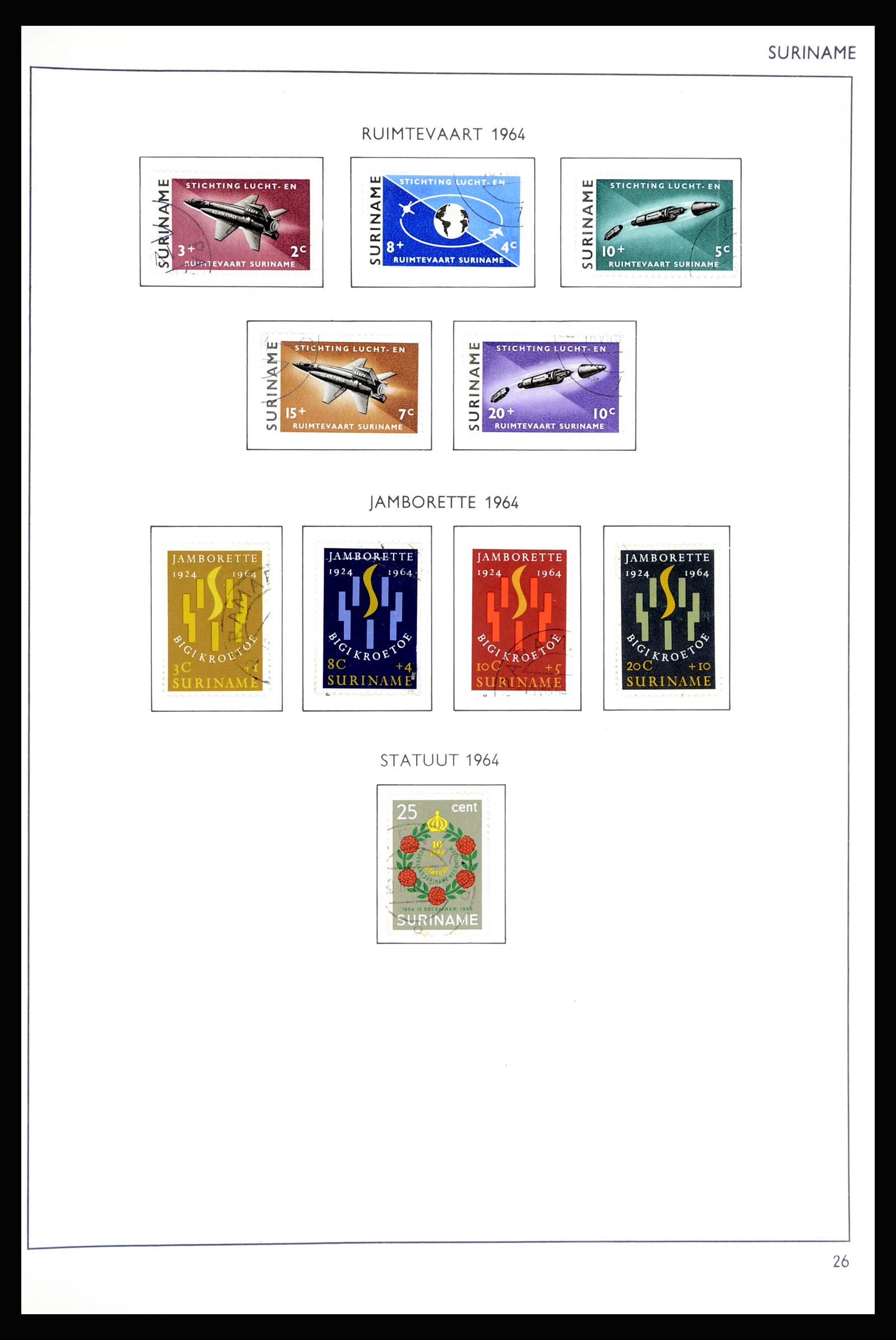 36794 026 - Postzegelverzameling 36794 Suriname 1873-1975.