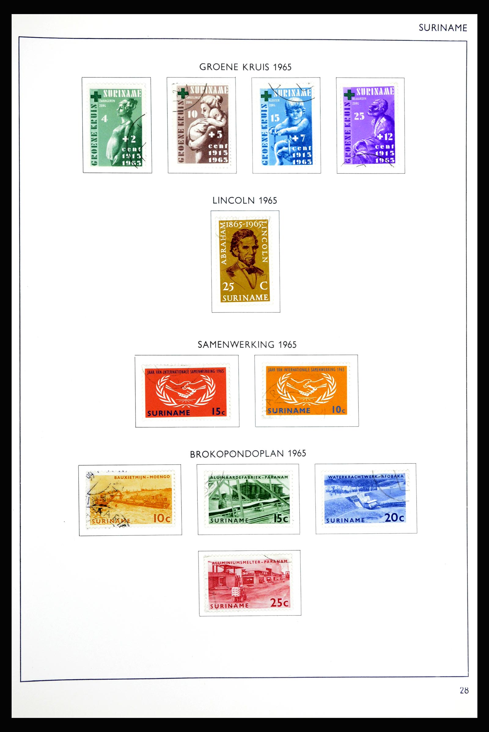36794 028 - Postzegelverzameling 36794 Suriname 1873-1975.