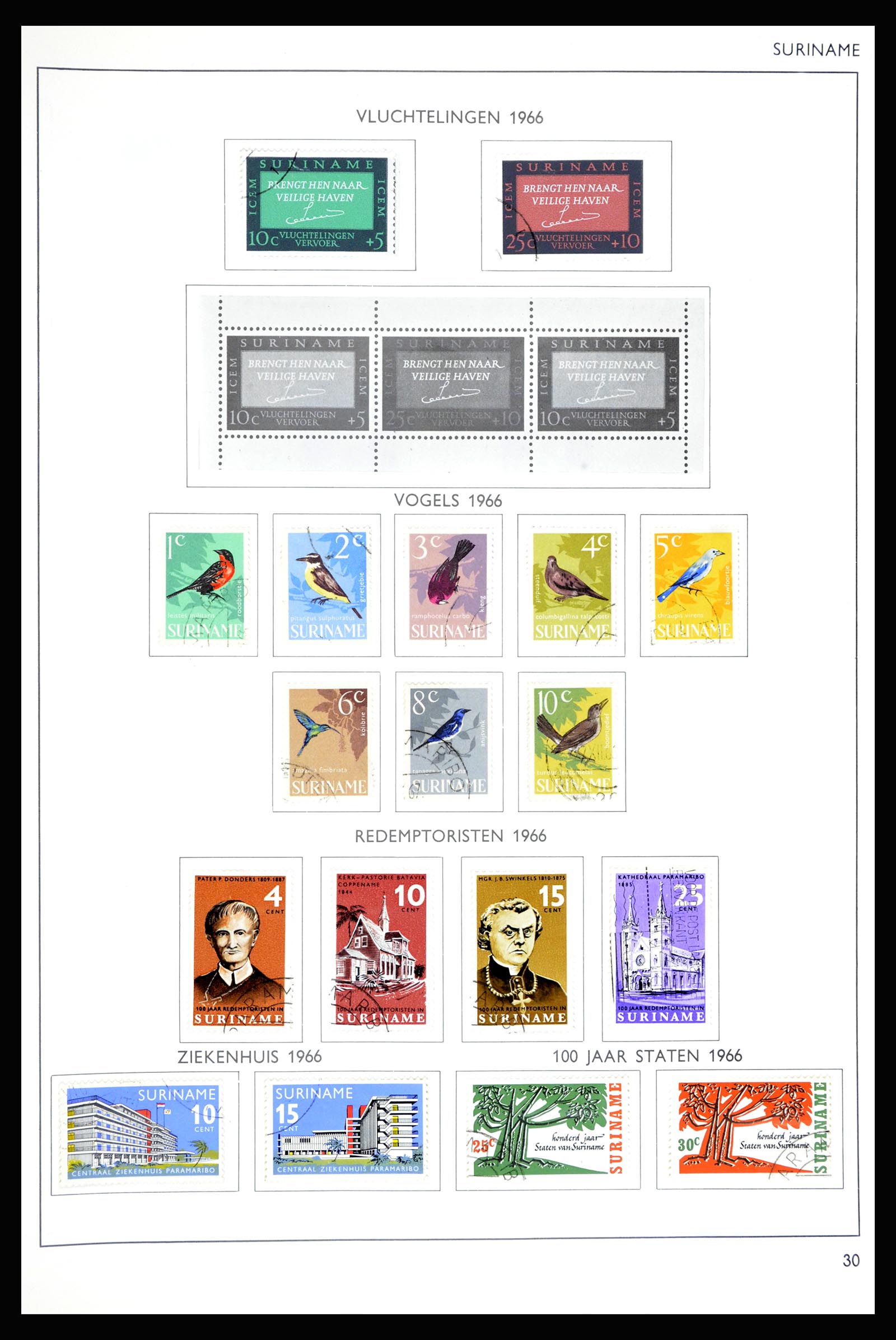 36794 030 - Postzegelverzameling 36794 Suriname 1873-1975.