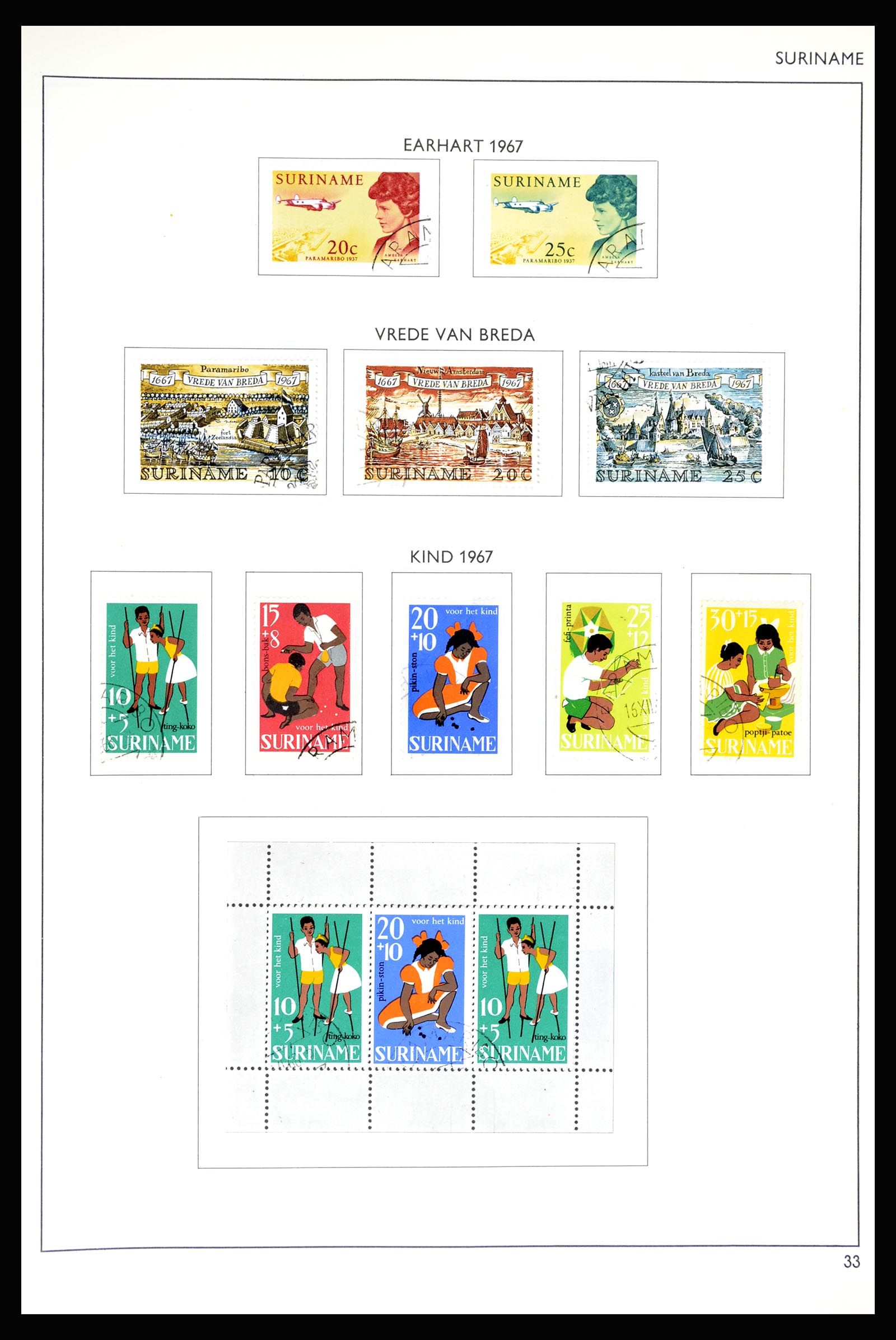 36794 033 - Postzegelverzameling 36794 Suriname 1873-1975.