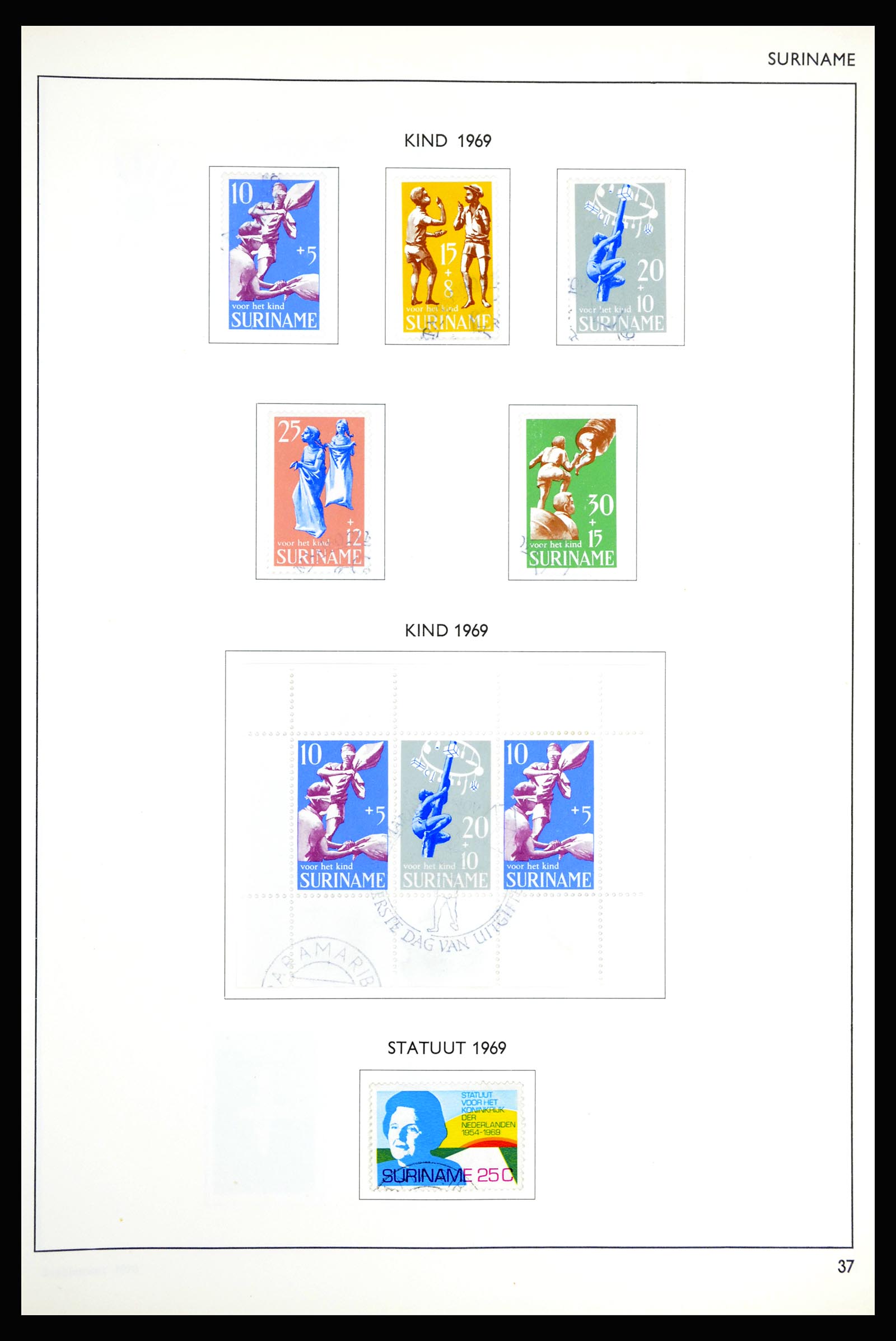 36794 037 - Postzegelverzameling 36794 Suriname 1873-1975.
