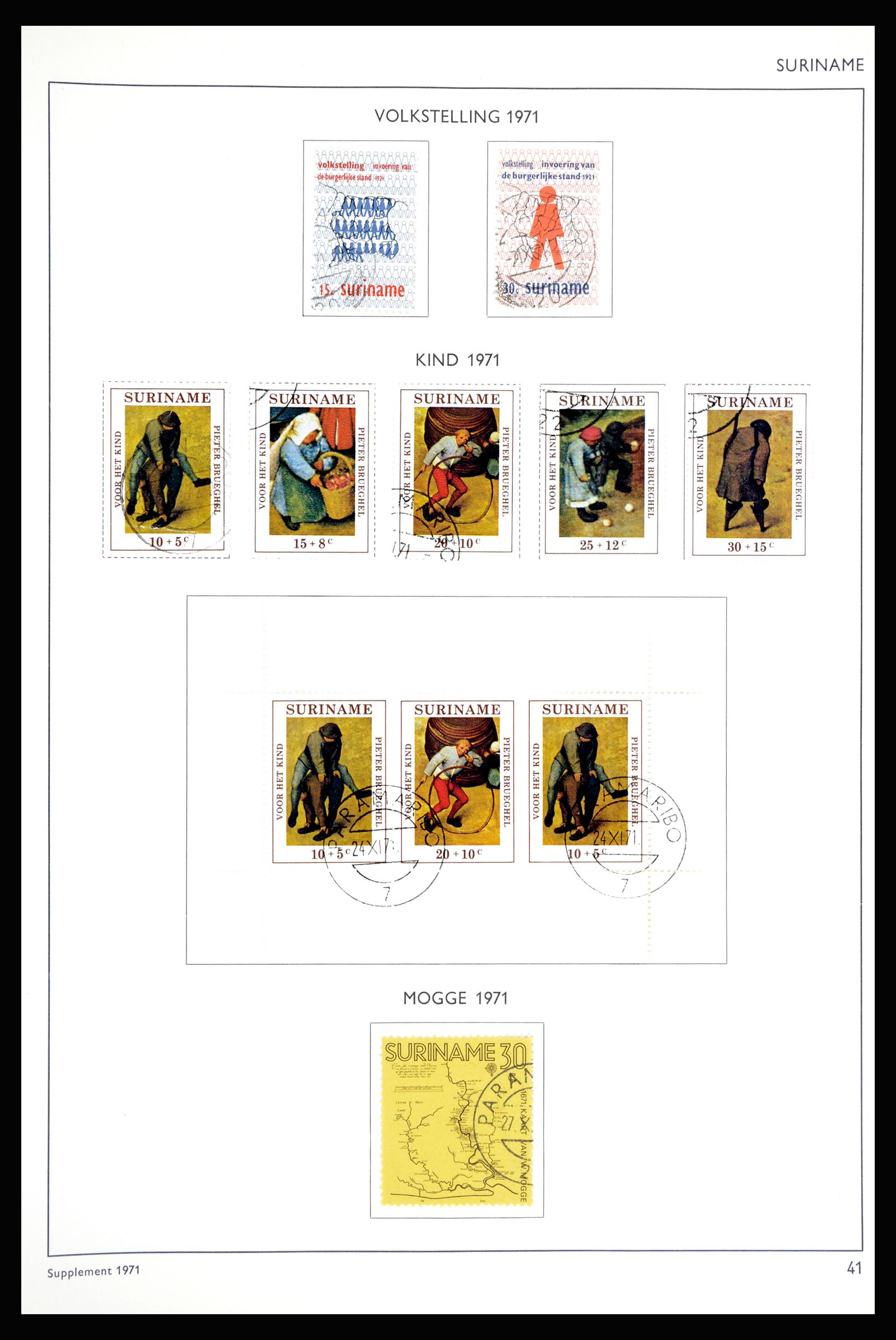 36794 041 - Postzegelverzameling 36794 Suriname 1873-1975.