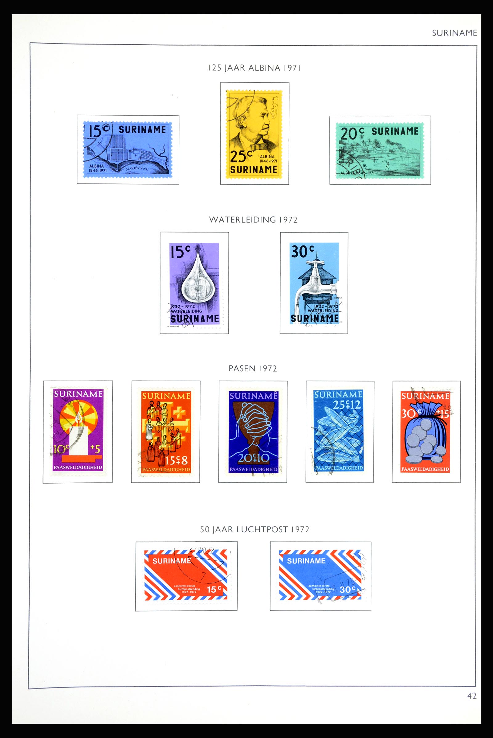 36794 042 - Postzegelverzameling 36794 Suriname 1873-1975.