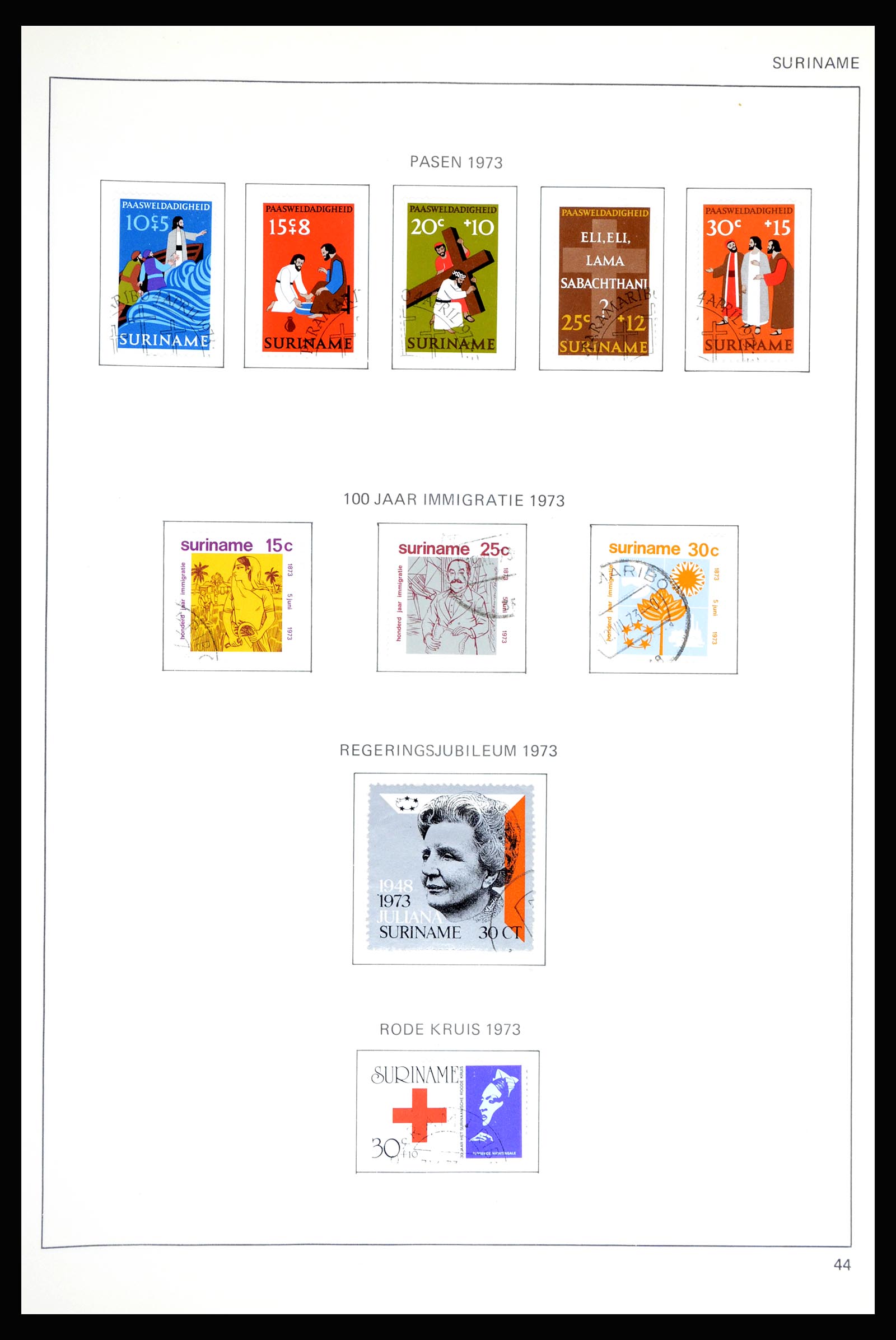 36794 044 - Postzegelverzameling 36794 Suriname 1873-1975.