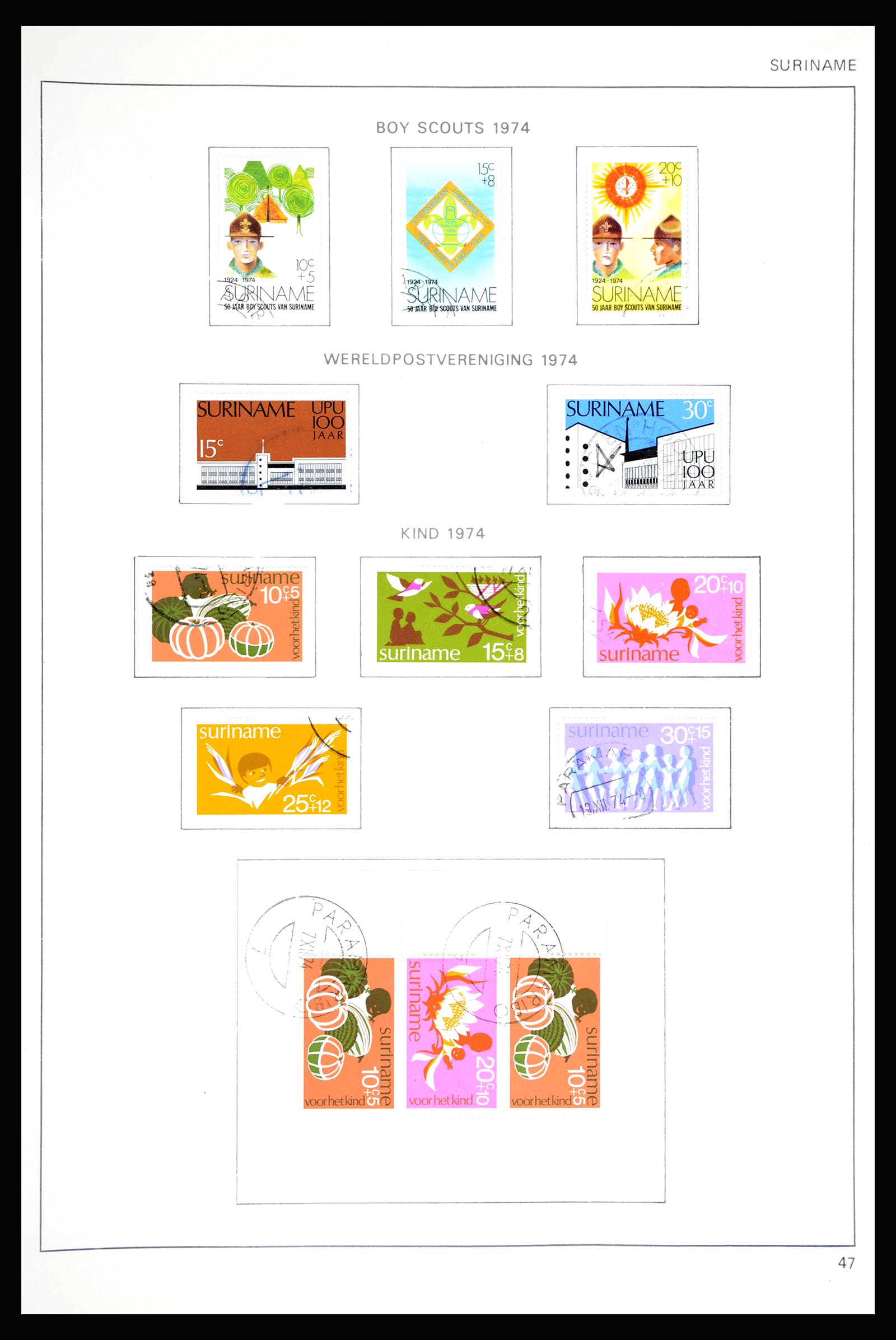 36794 047 - Postzegelverzameling 36794 Suriname 1873-1975.
