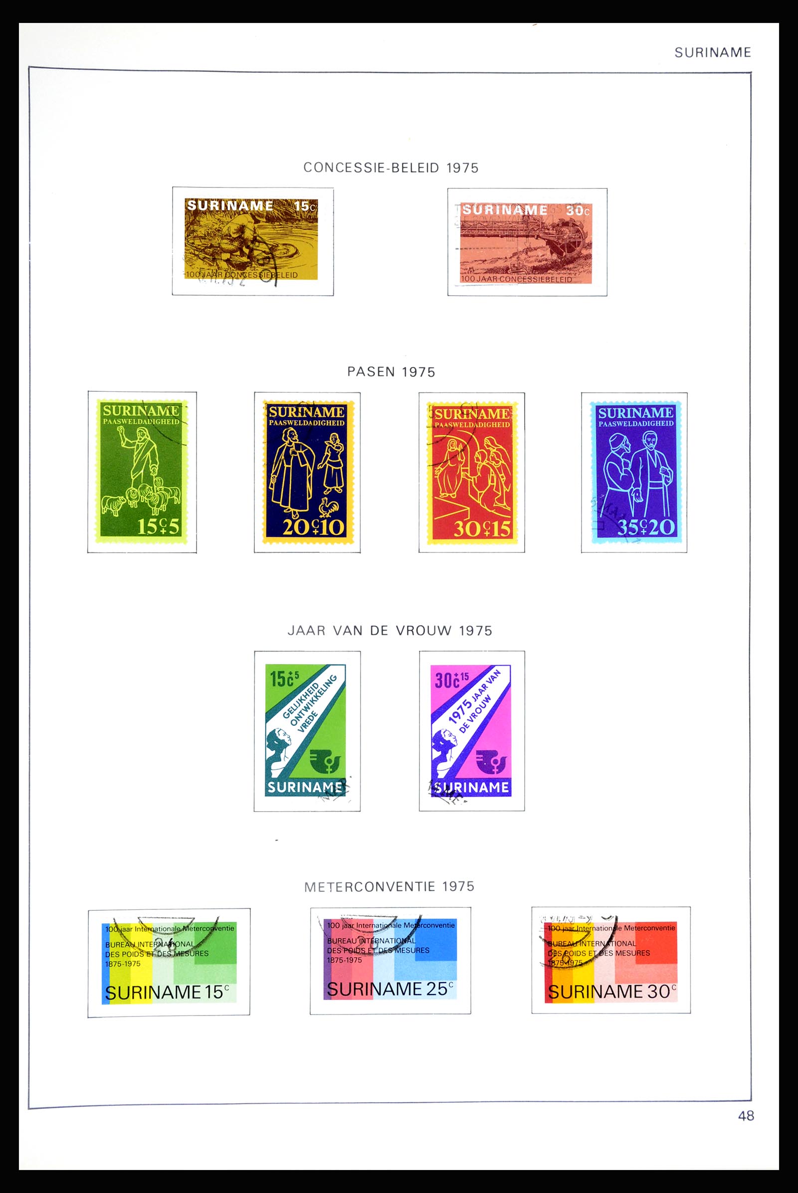 36794 048 - Postzegelverzameling 36794 Suriname 1873-1975.