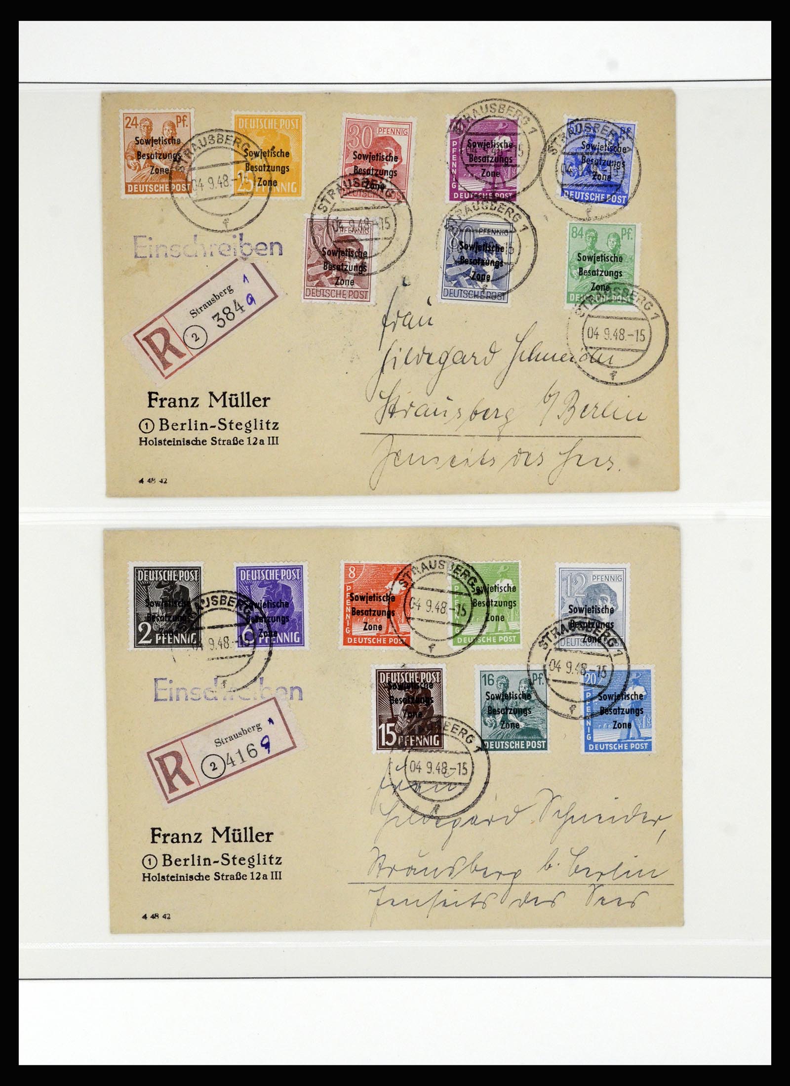 36797 018 - Postzegelverzameling 36797 Duitsland Sovjet Zone 1945-1949.