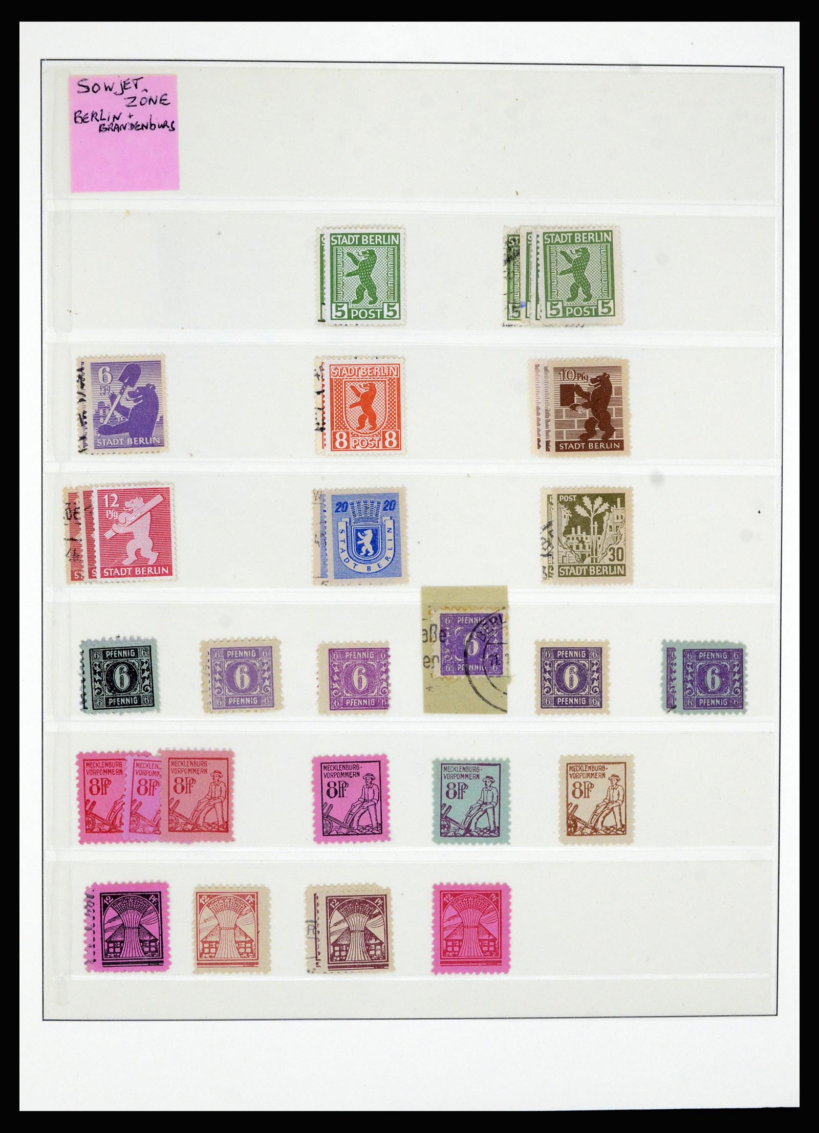 36798 001 - Postzegelverzameling 36798 Duitsland Sovjet Zone 1945-1949.