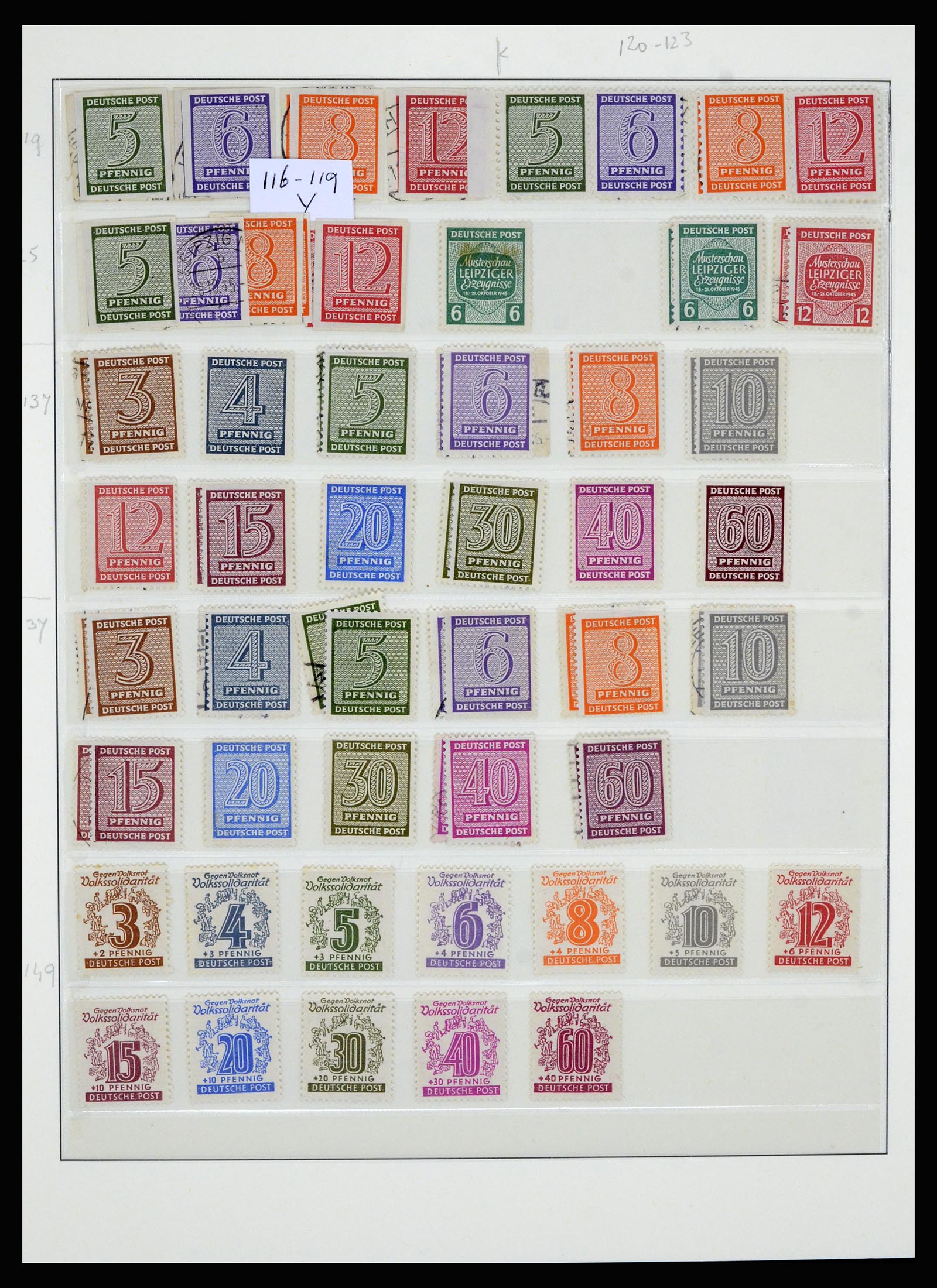 36798 008 - Postzegelverzameling 36798 Duitsland Sovjet Zone 1945-1949.